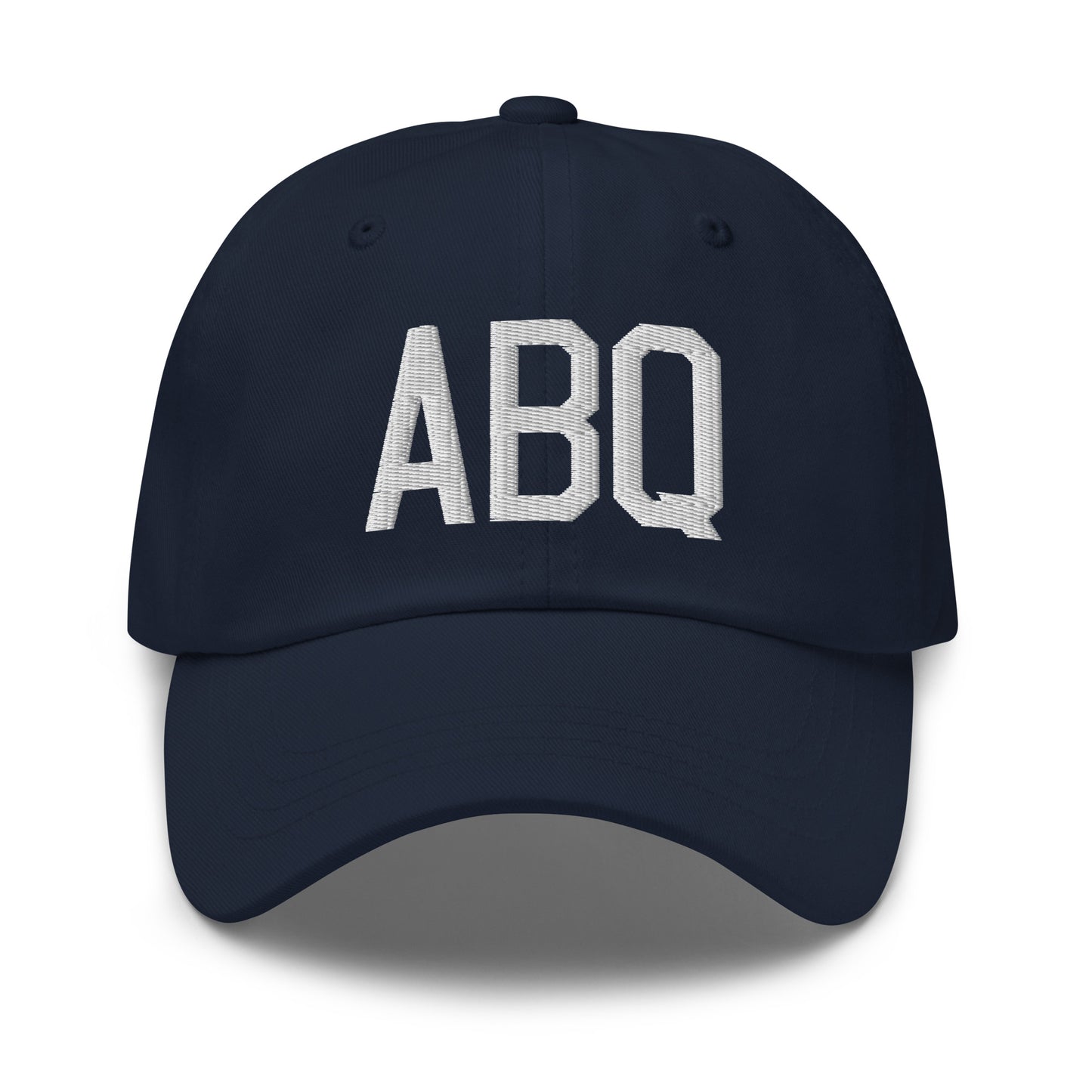 Airport Code Baseball Cap - White • ABQ Albuquerque • YHM Designs - Image 16