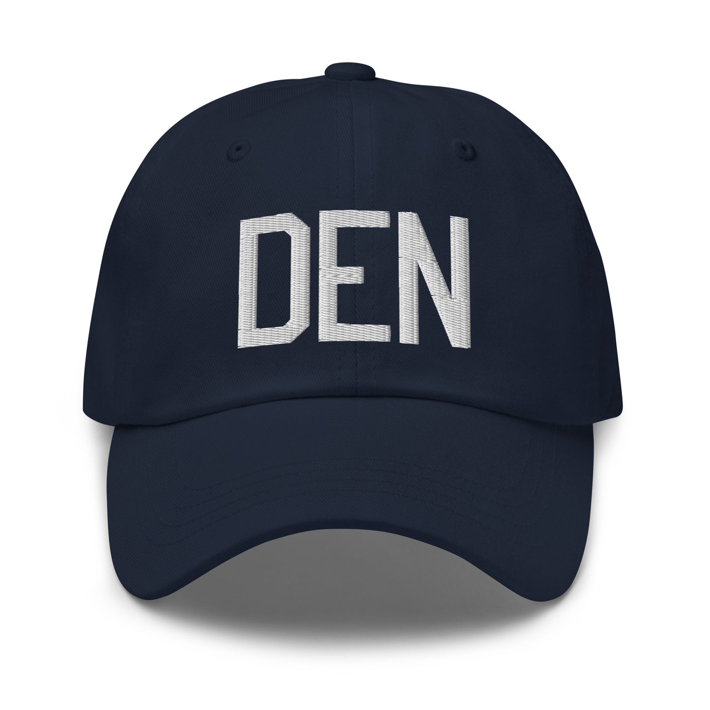Airport Code Baseball Cap - White • DEN Denver • YHM Designs - Image 16