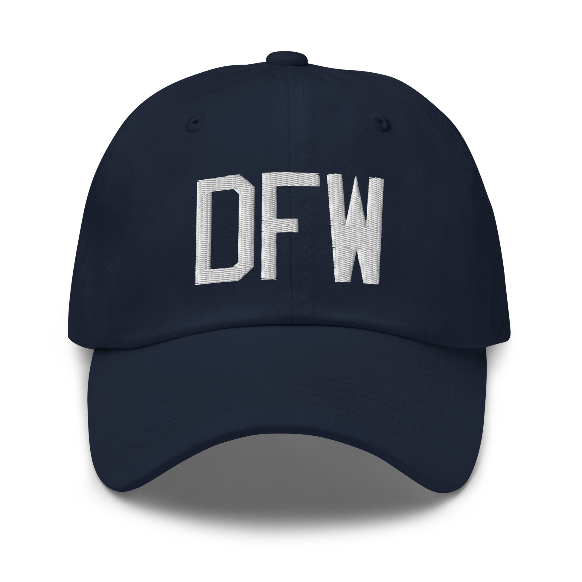Airport Code Baseball Cap - White • DFW Dallas • YHM Designs - Image 16