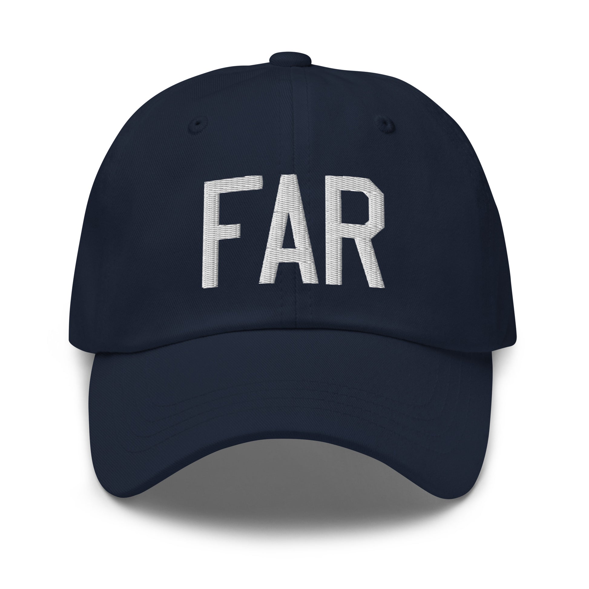 Airport Code Baseball Cap - White • FAR Fargo • YHM Designs - Image 16