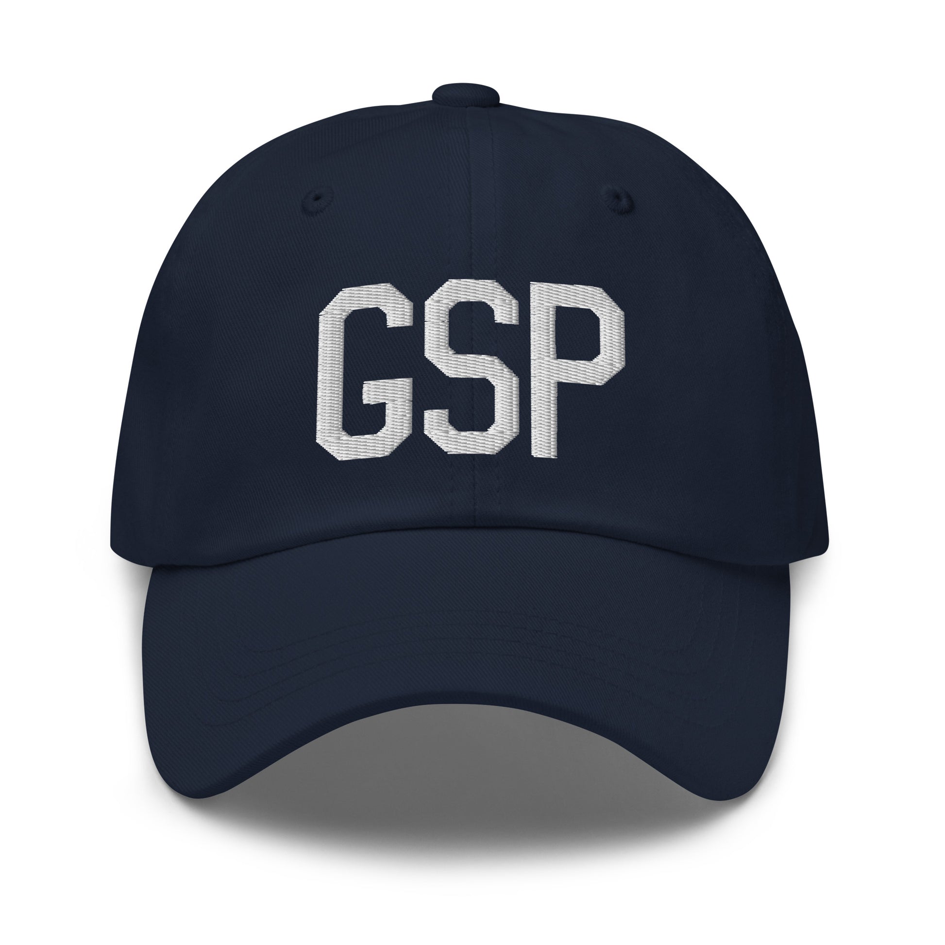 Airport Code Baseball Cap - White • GSP Greenville • YHM Designs - Image 16