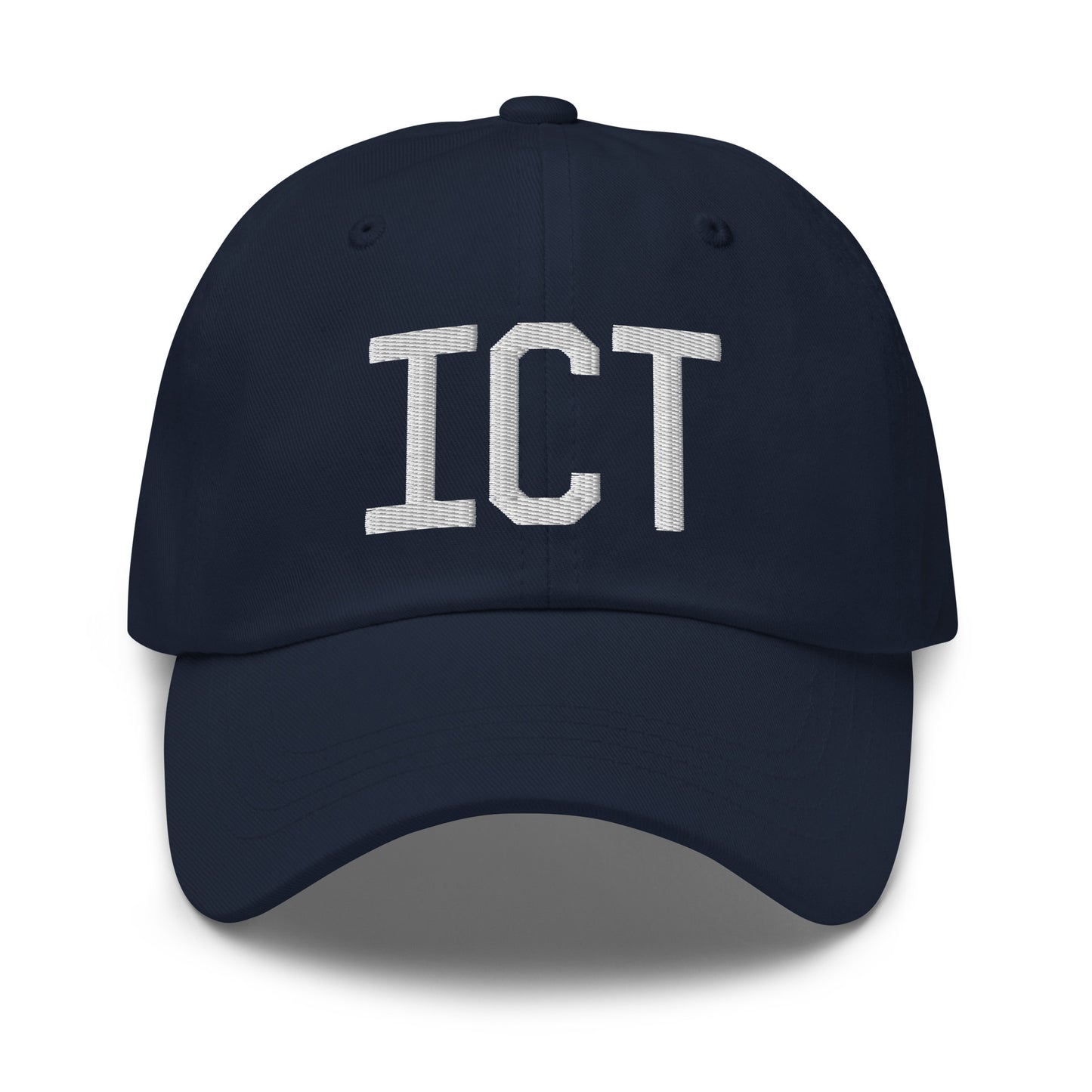 Airport Code Baseball Cap - White • ICT Wichita • YHM Designs - Image 16