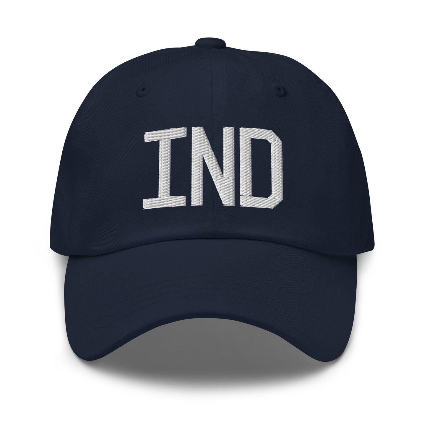 Airport Code Baseball Cap - White • IND Indianapolis • YHM Designs - Image 16