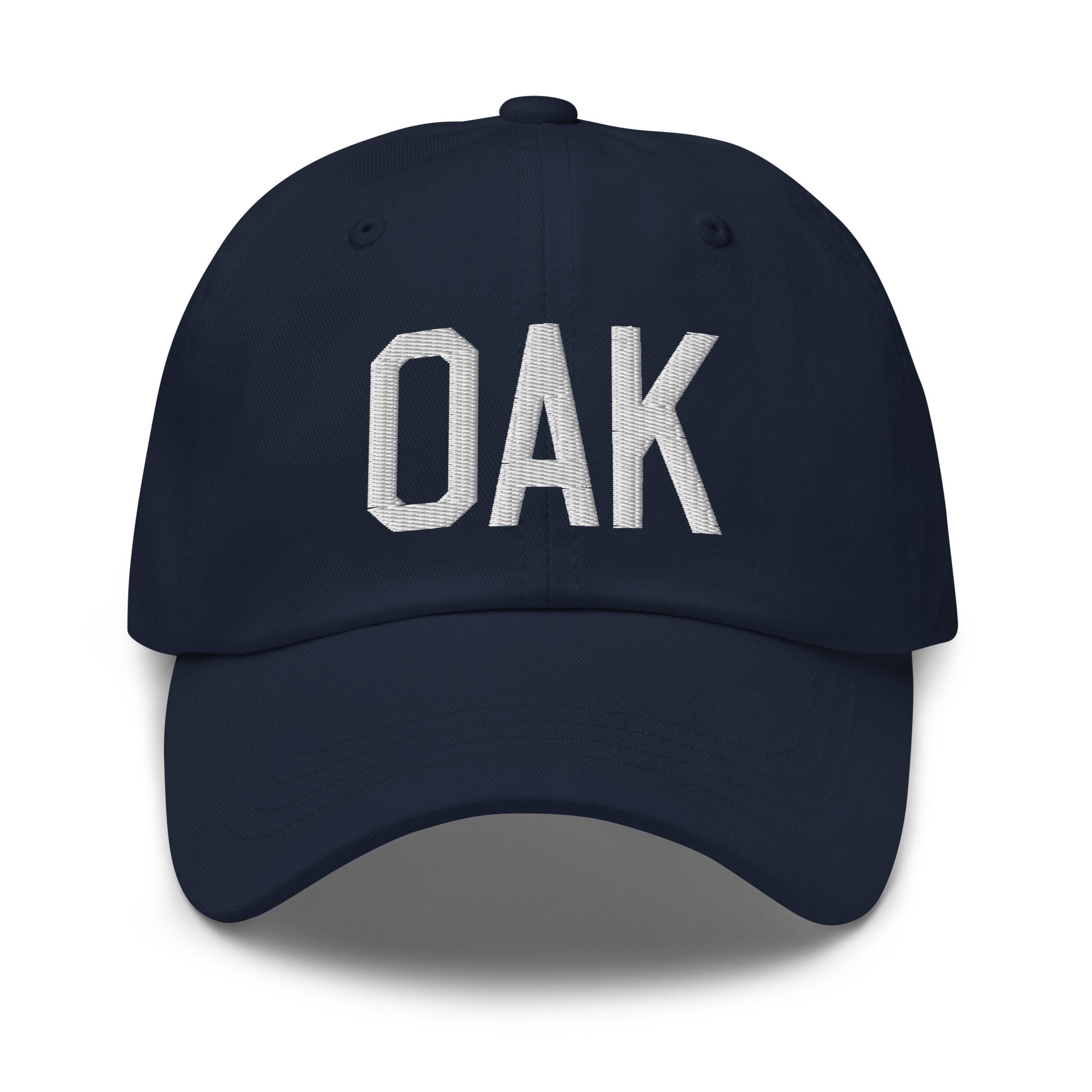 Airport Code Baseball Cap - White • OAK Oakland • YHM Designs - Image 16