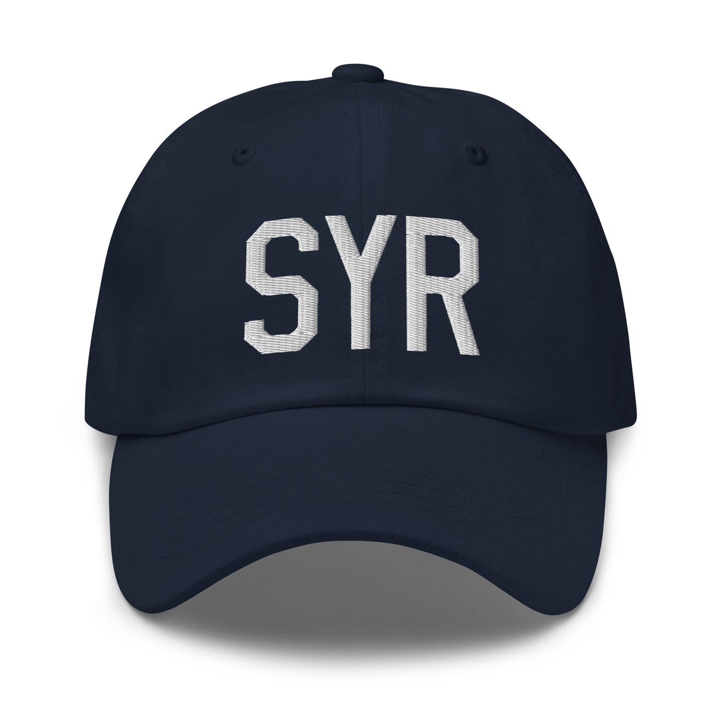 Airport Code Baseball Cap - White • SYR Syracuse • YHM Designs - Image 16