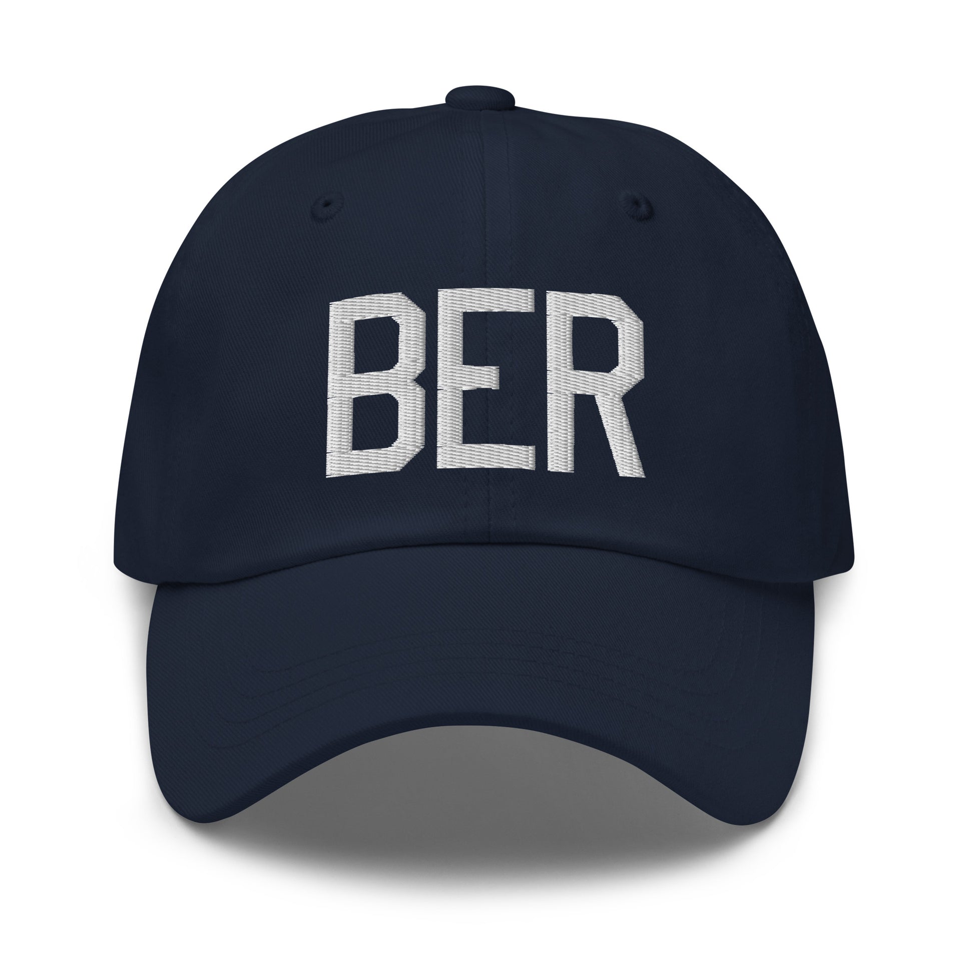 Airport Code Baseball Cap - White • BER Berlin • YHM Designs - Image 16