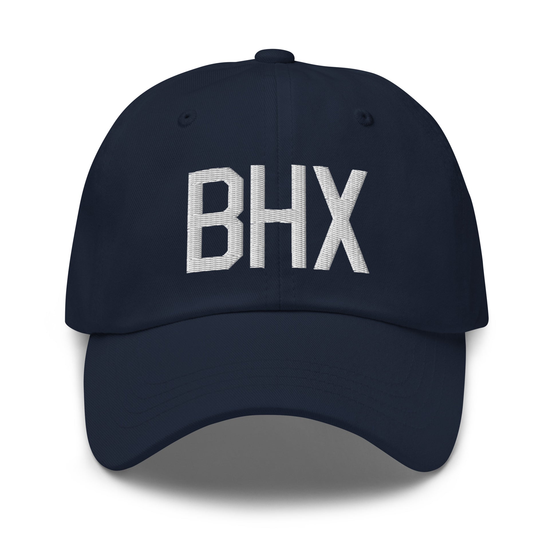 Airport Code Baseball Cap - White • BHX Birmingham • YHM Designs - Image 16
