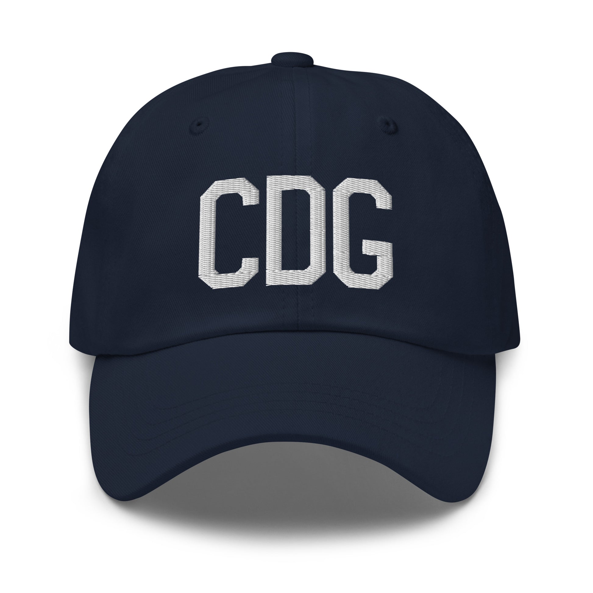Airport Code Baseball Cap - White • CDG Paris • YHM Designs - Image 16