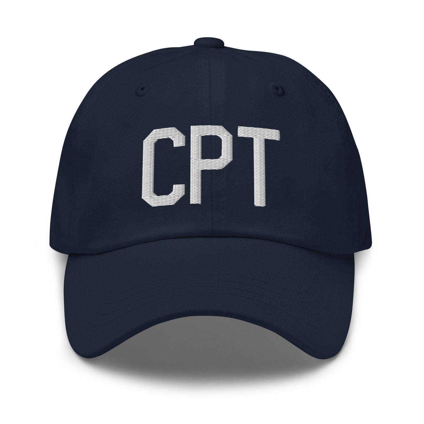 Airport Code Baseball Cap - White • CPT Cape Town • YHM Designs - Image 16