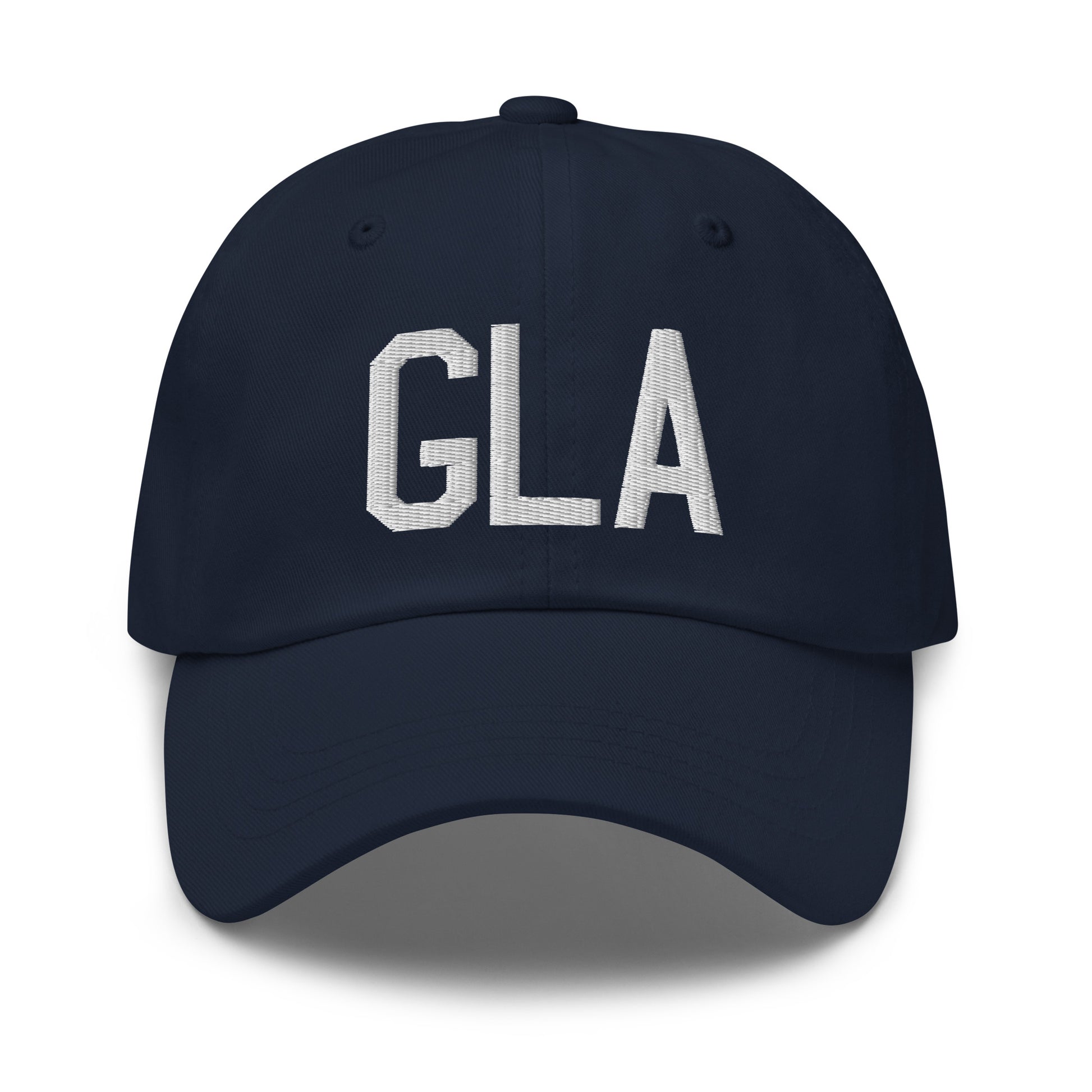 Airport Code Baseball Cap - White • GLA Glasgow • YHM Designs - Image 16