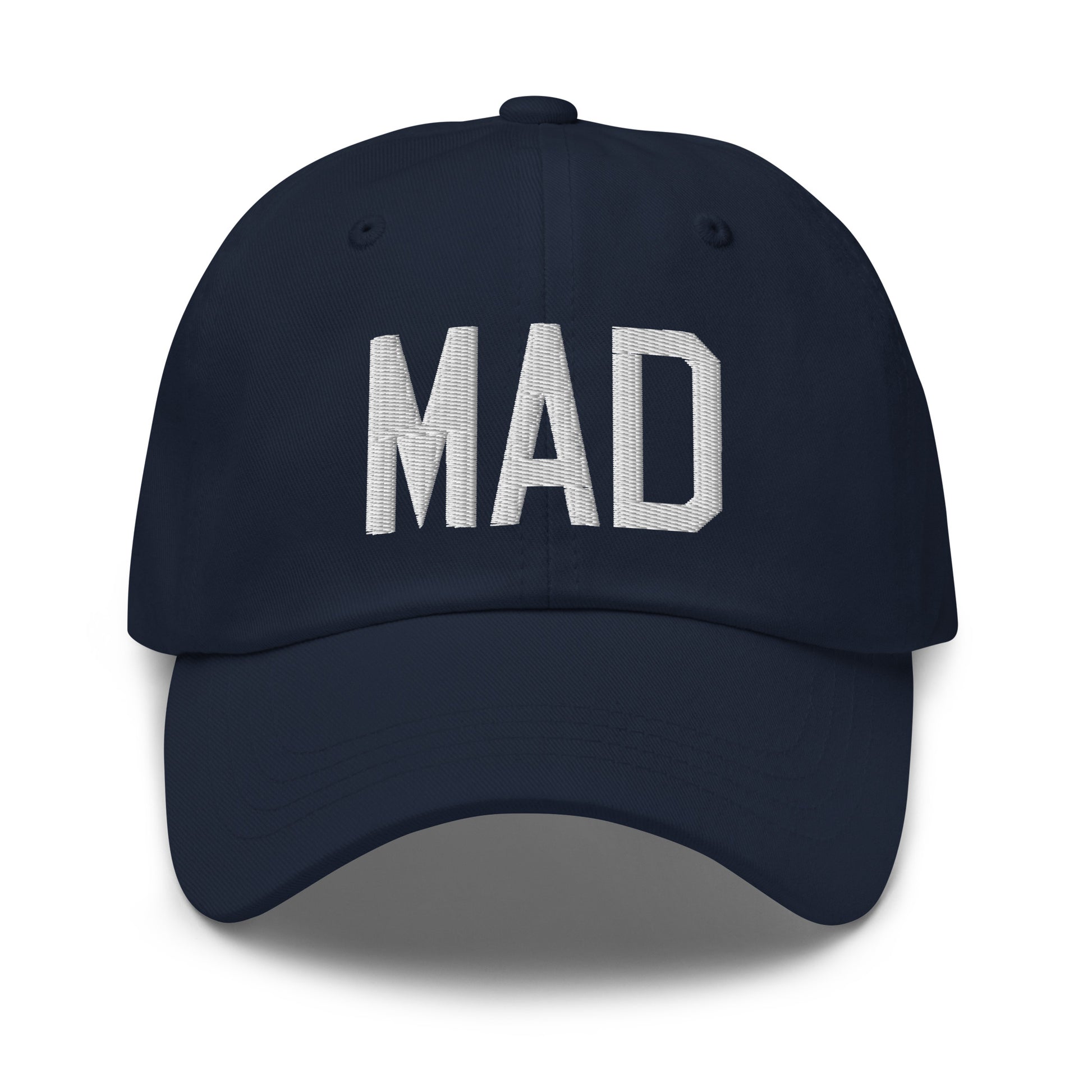 Airport Code Baseball Cap - White • MAD Madrid • YHM Designs - Image 16