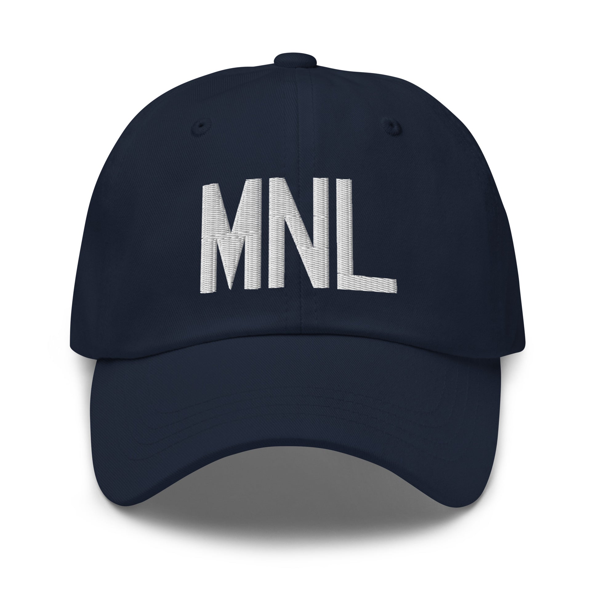 Airport Code Baseball Cap - White • MNL Manila • YHM Designs - Image 16