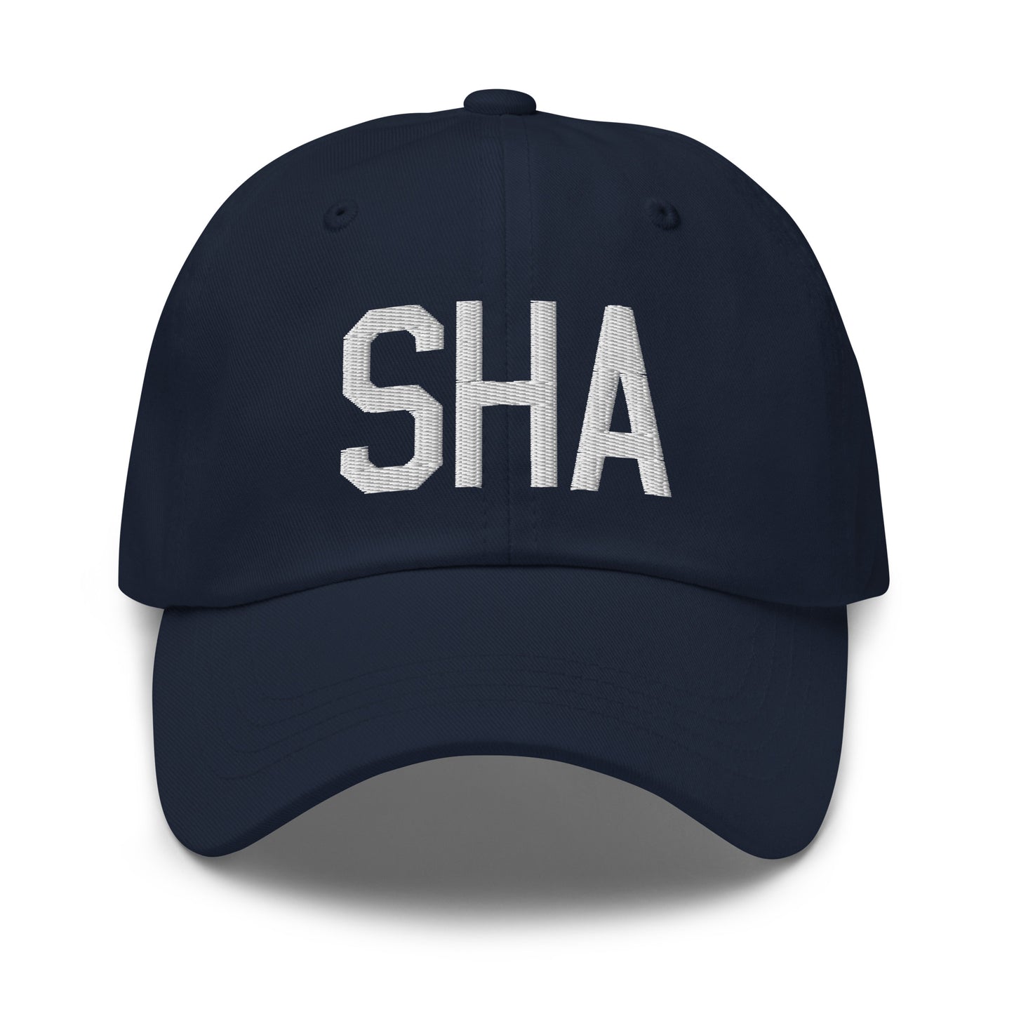 Airport Code Baseball Cap - White • SHA Shanghai • YHM Designs - Image 16