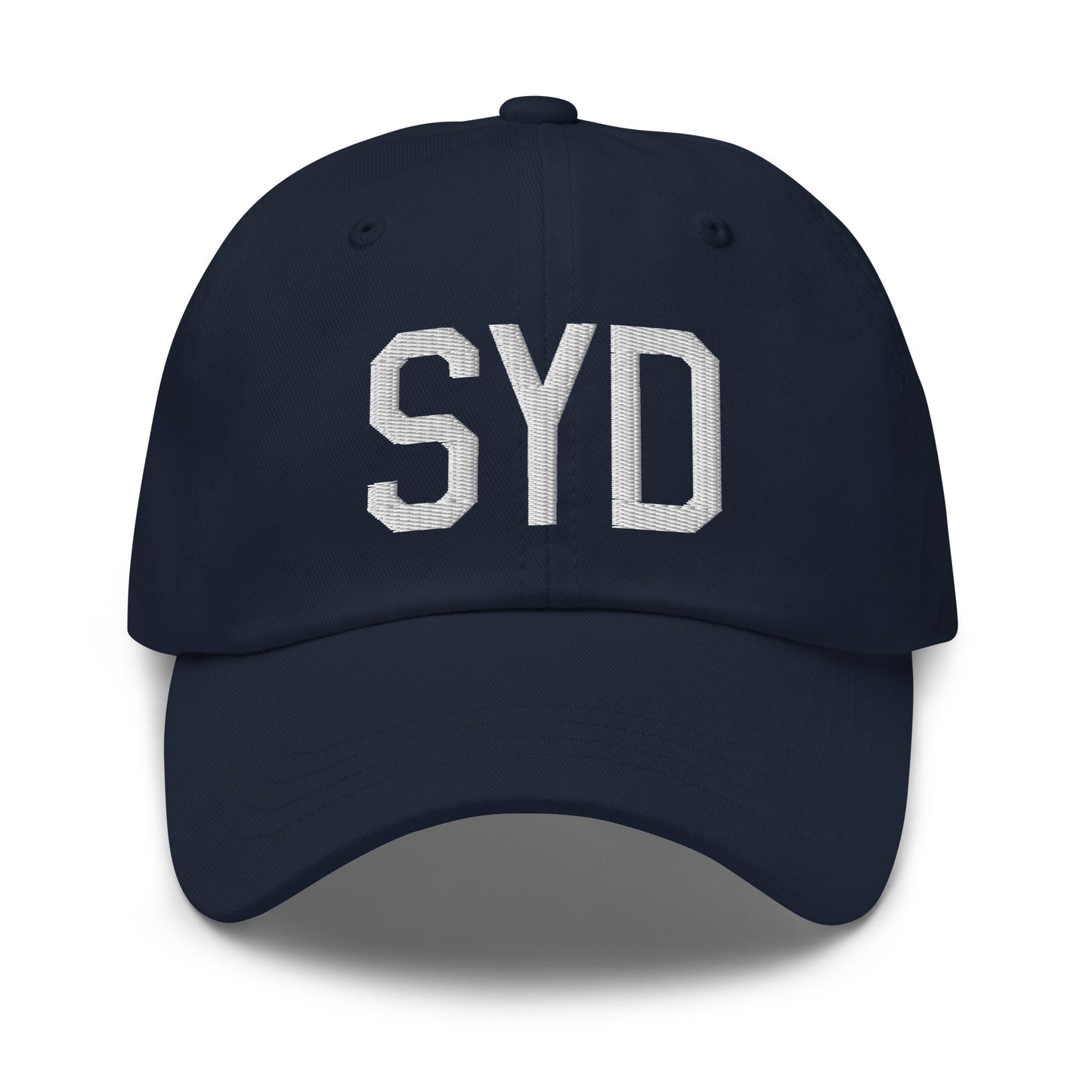 Airport Code Baseball Cap - White • SYD Sydney • YHM Designs - Image 16