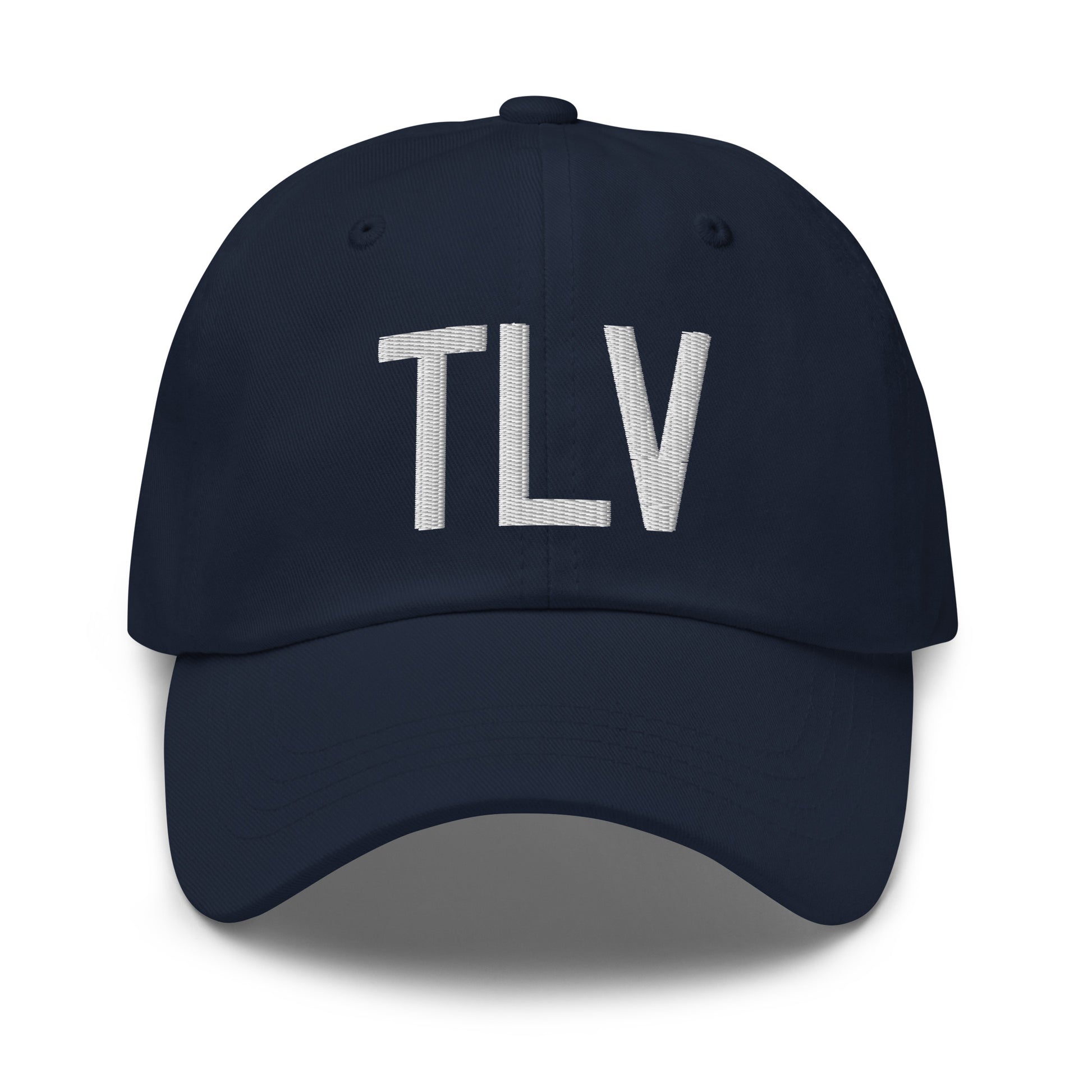 Airport Code Baseball Cap - White • TLV Tel Aviv • YHM Designs - Image 16