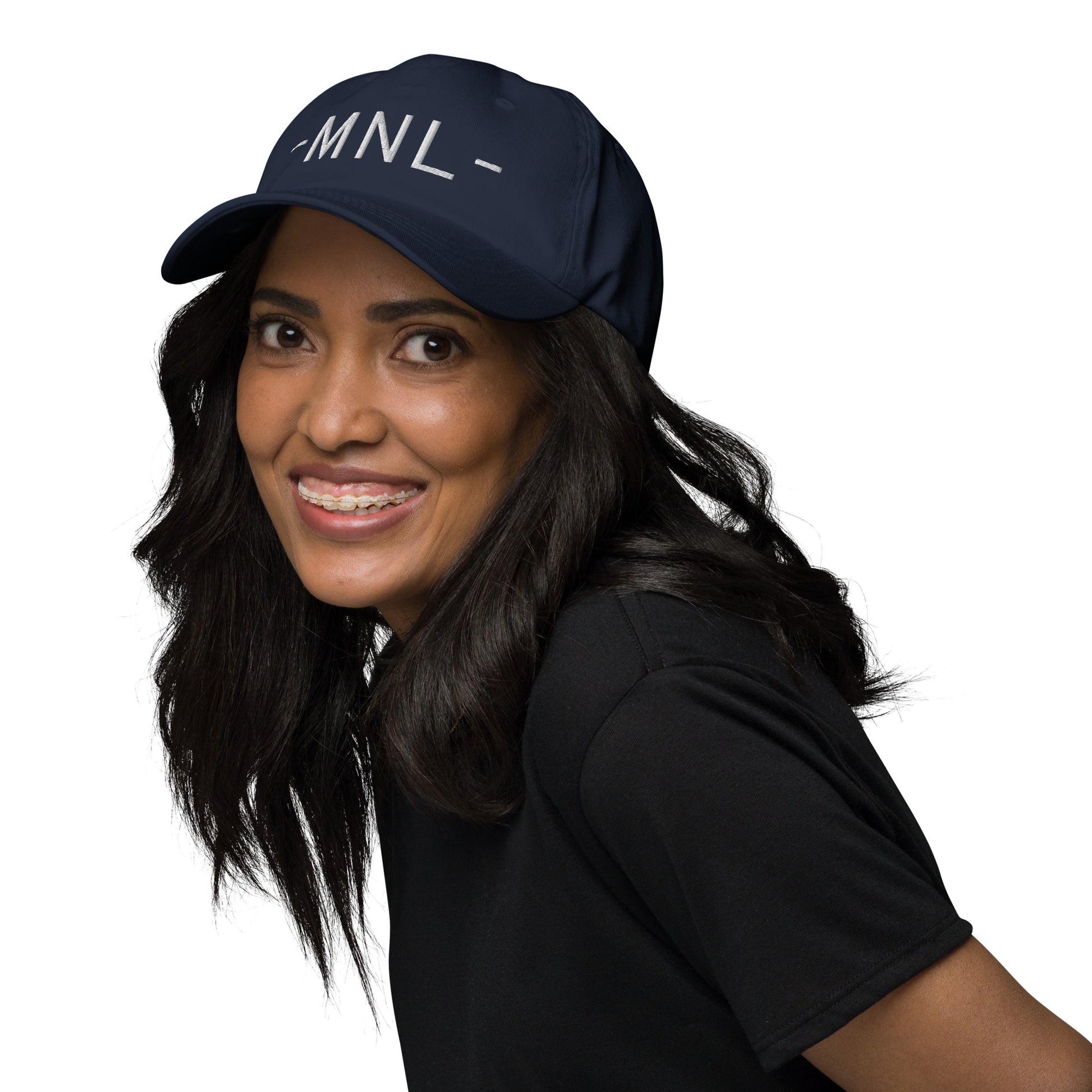 Souvenir Baseball Cap - White • MNL Manila • YHM Designs - Image 03