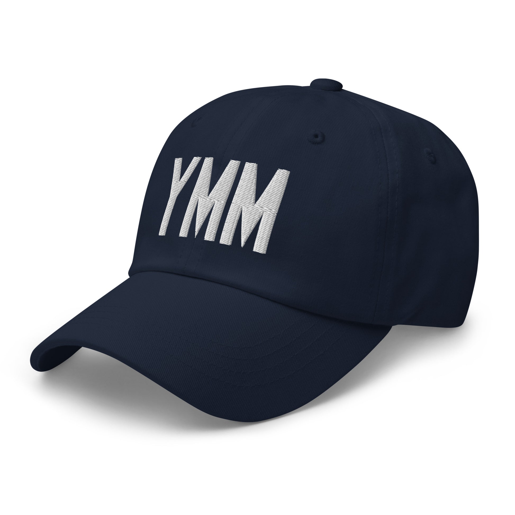 Airport Code Baseball Cap - White • YMM Fort McMurray • YHM Designs - Image 18