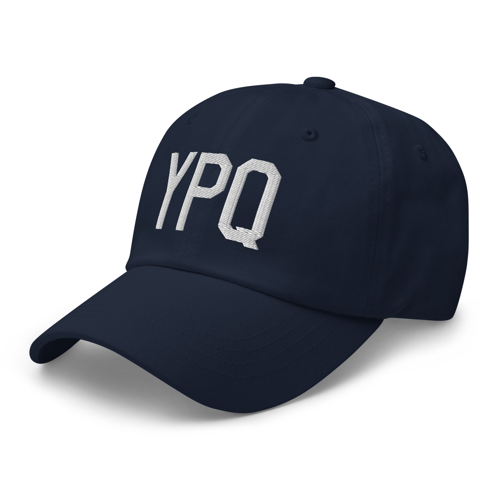 Airport Code Baseball Cap - White • YPQ Peterborough • YHM Designs - Image 18