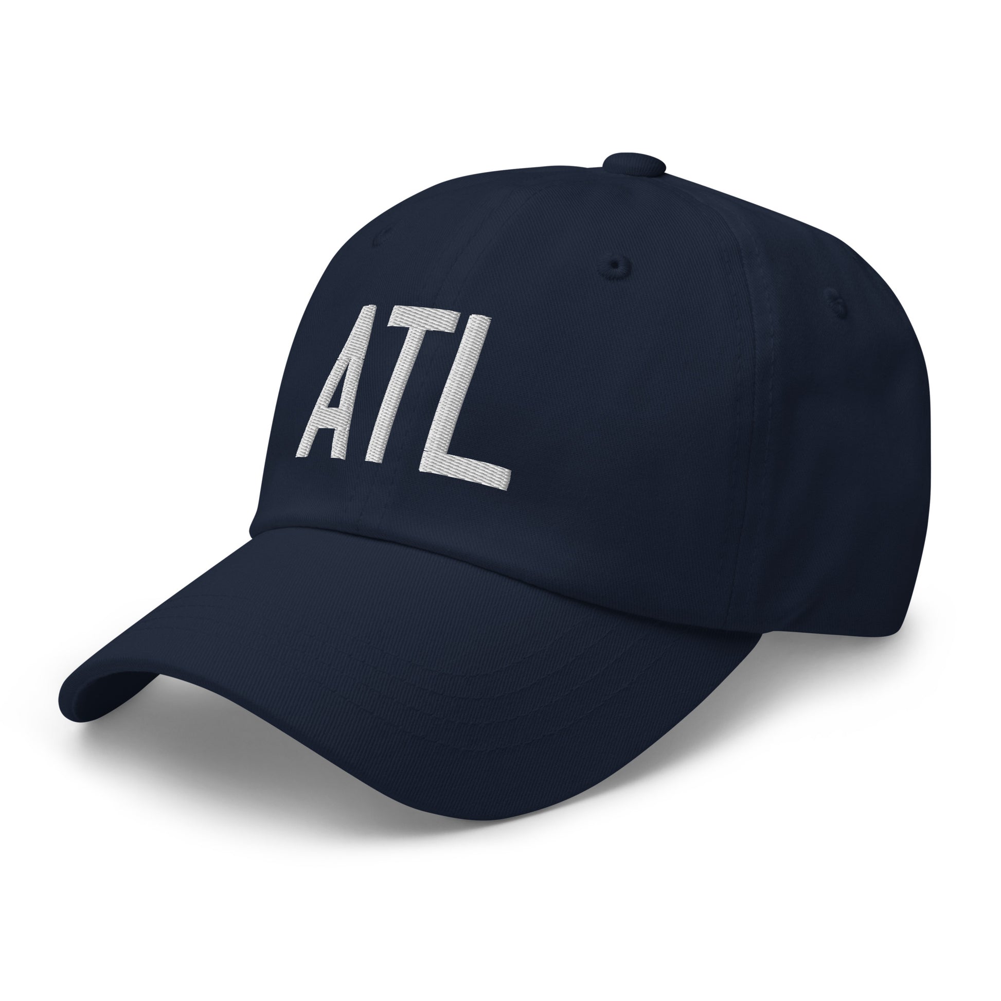 Airport Code Baseball Cap - White • ATL Atlanta • YHM Designs - Image 18