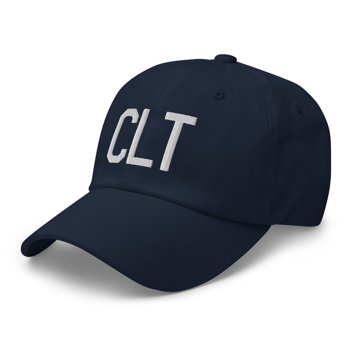 Airport Code Baseball Cap - White • CLT Charlotte • YHM Designs - Image 18