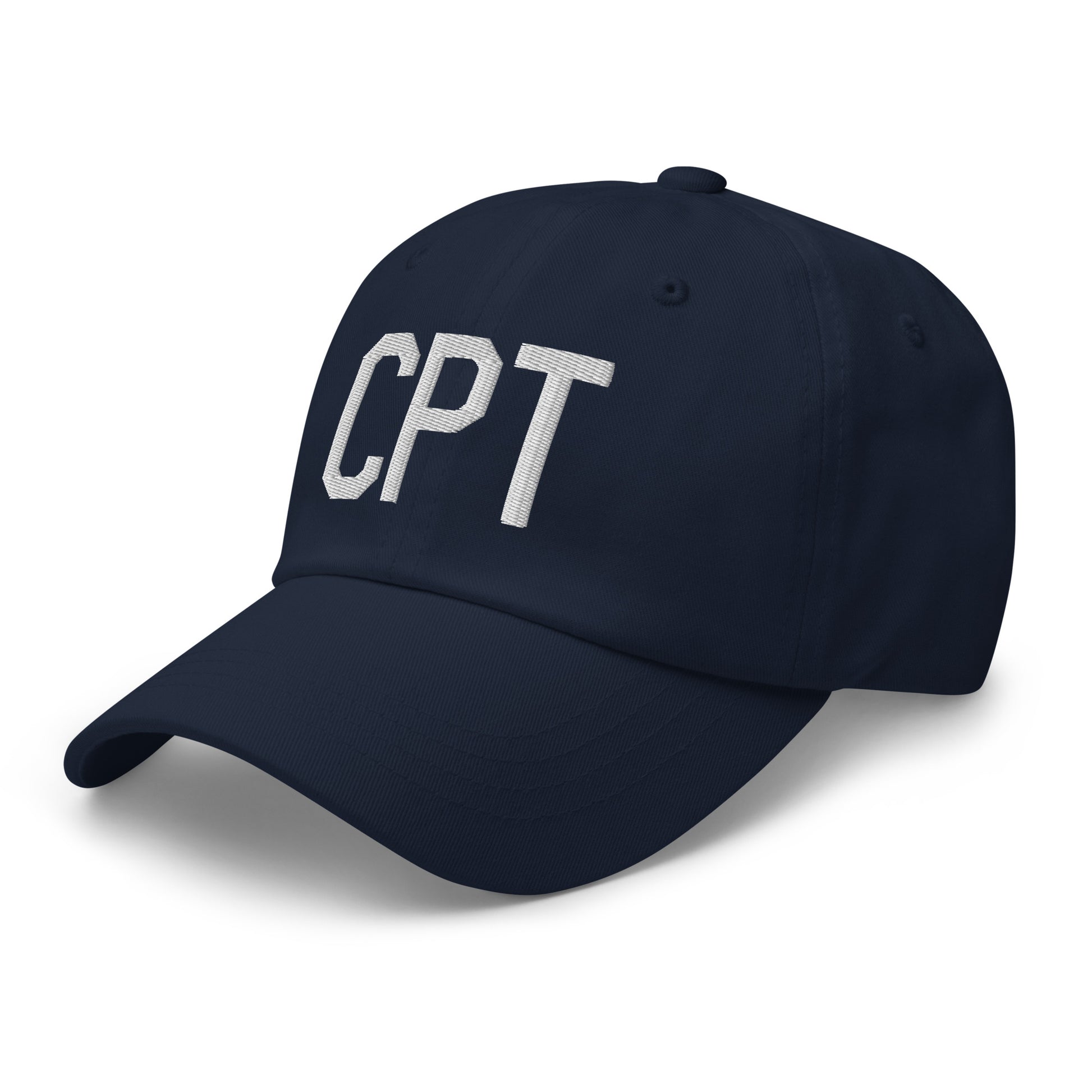 Airport Code Baseball Cap - White • CPT Cape Town • YHM Designs - Image 18