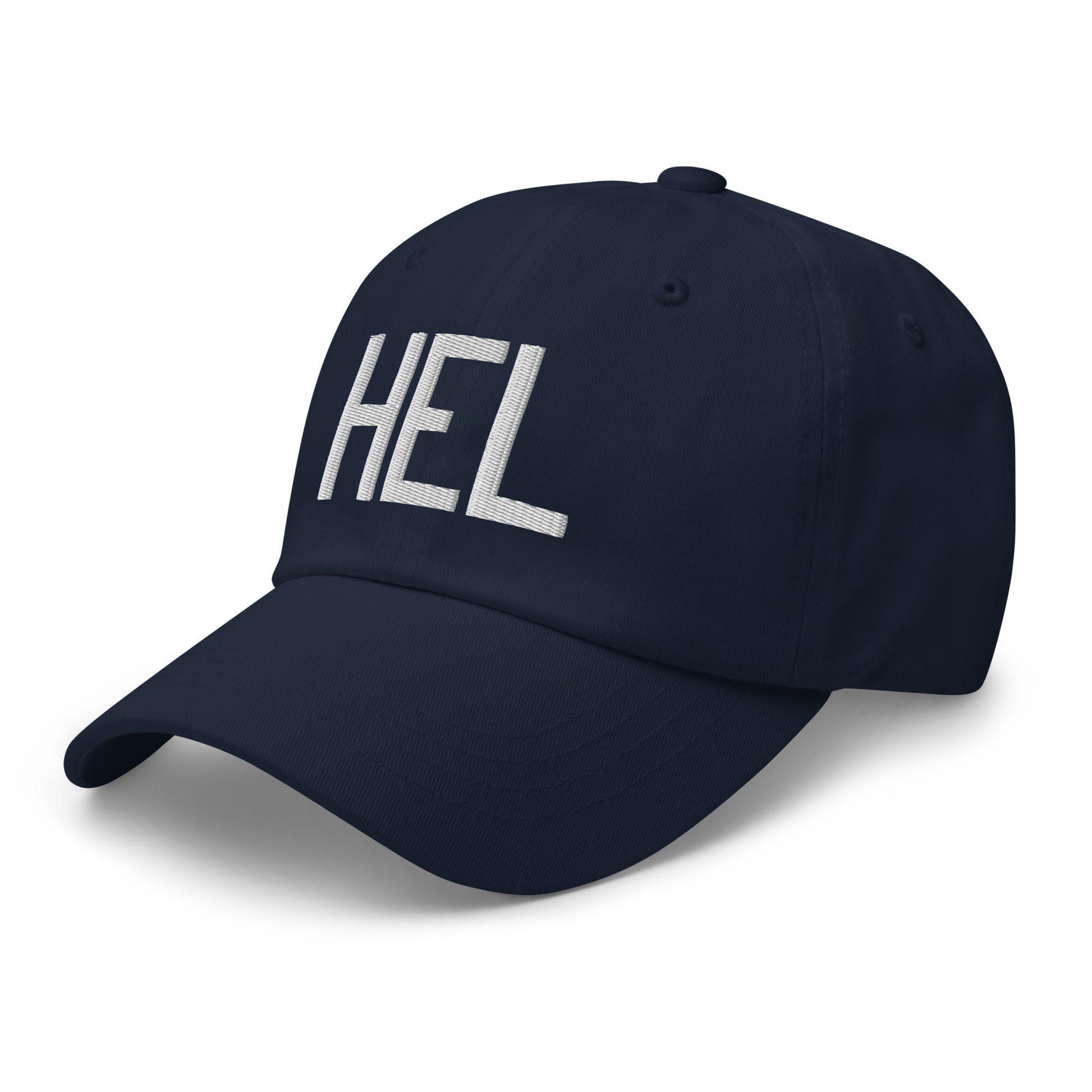 Airport Code Baseball Cap - White • HEL Helsinki • YHM Designs - Image 18