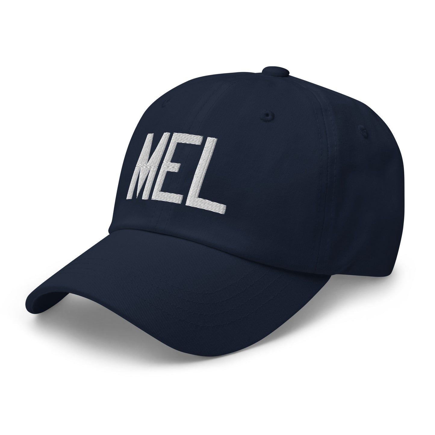Airport Code Baseball Cap - White • MEL Melbourne • YHM Designs - Image 18