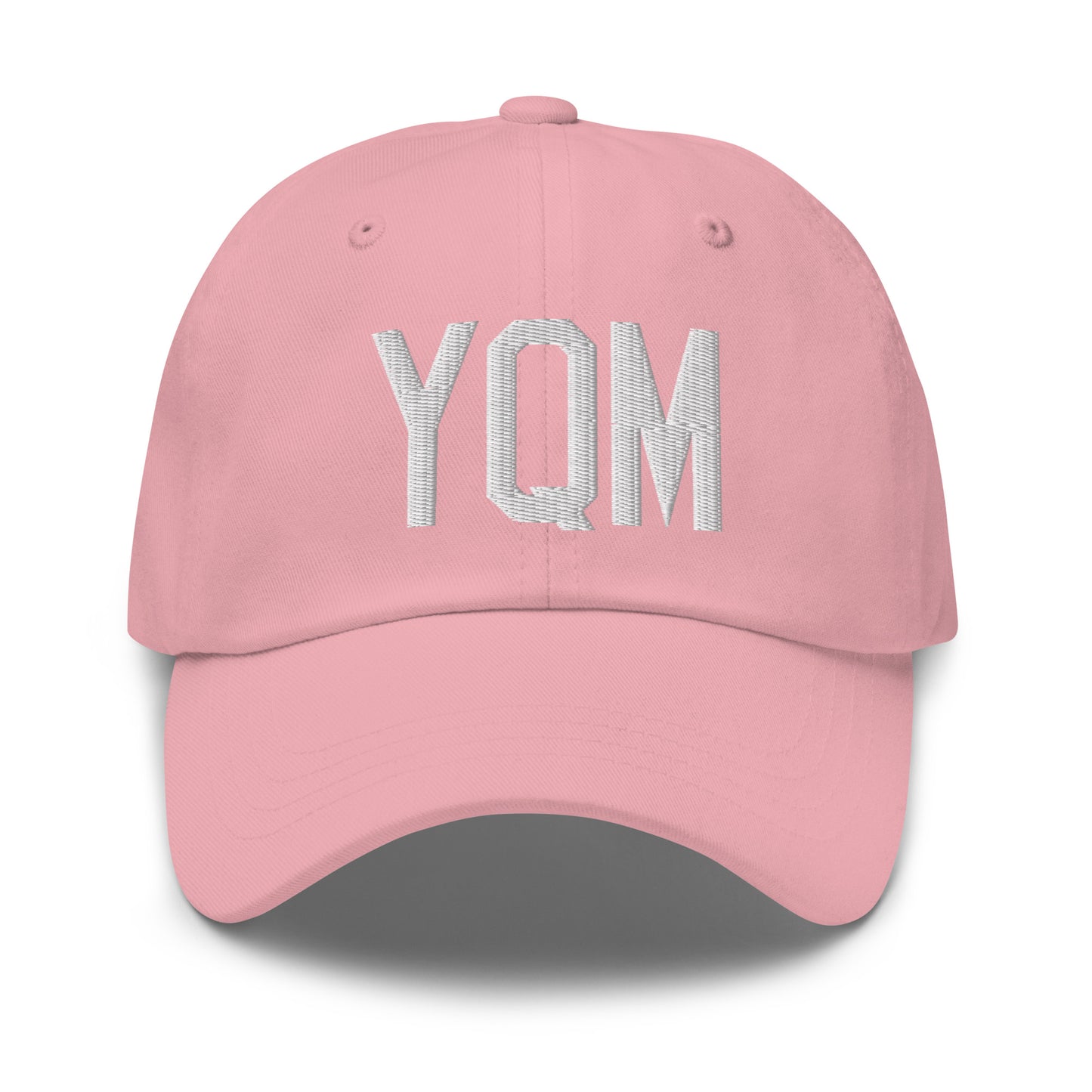 Airport Code Baseball Cap - White • YQM Moncton • YHM Designs - Image 25