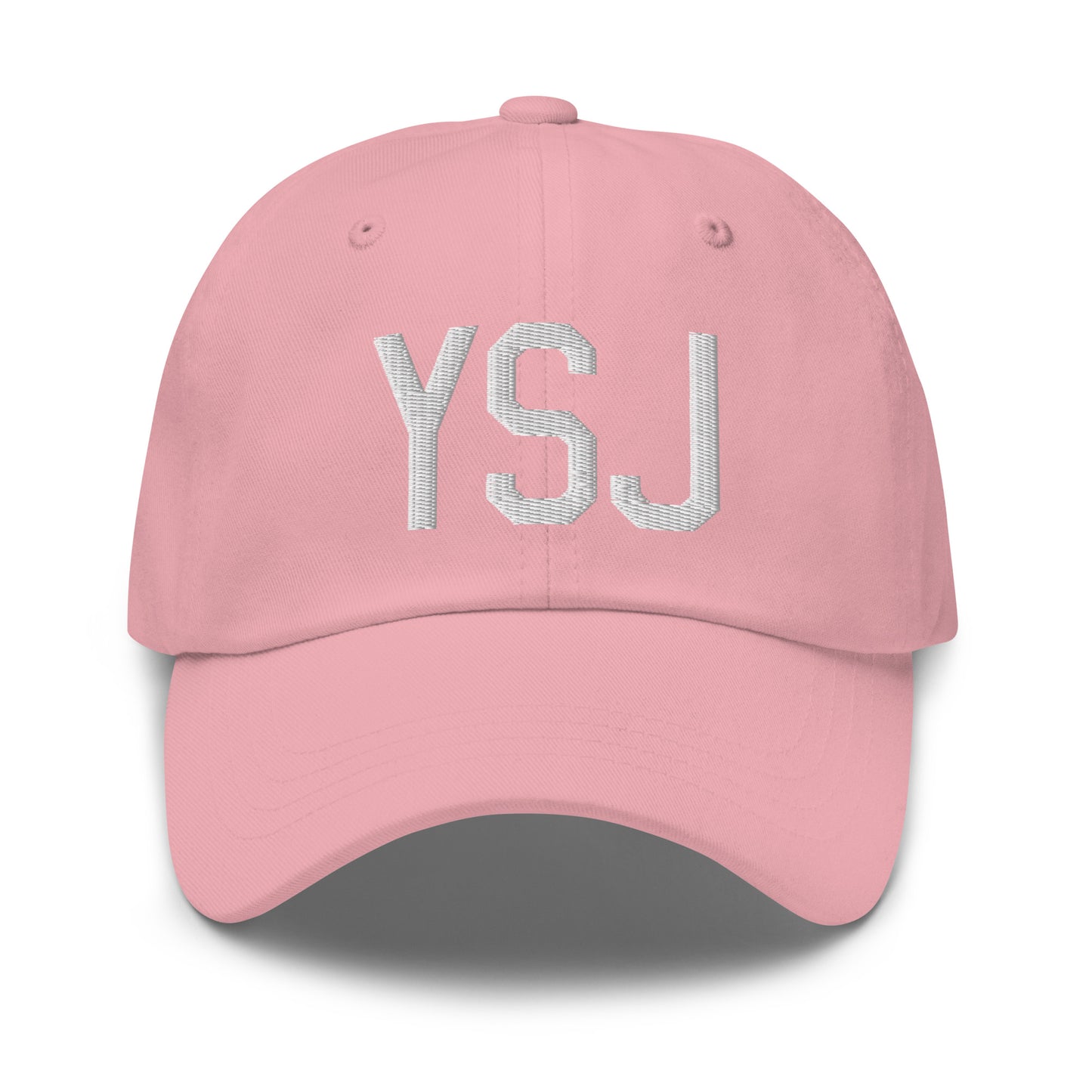 Airport Code Baseball Cap - White • YSJ Saint John • YHM Designs - Image 25