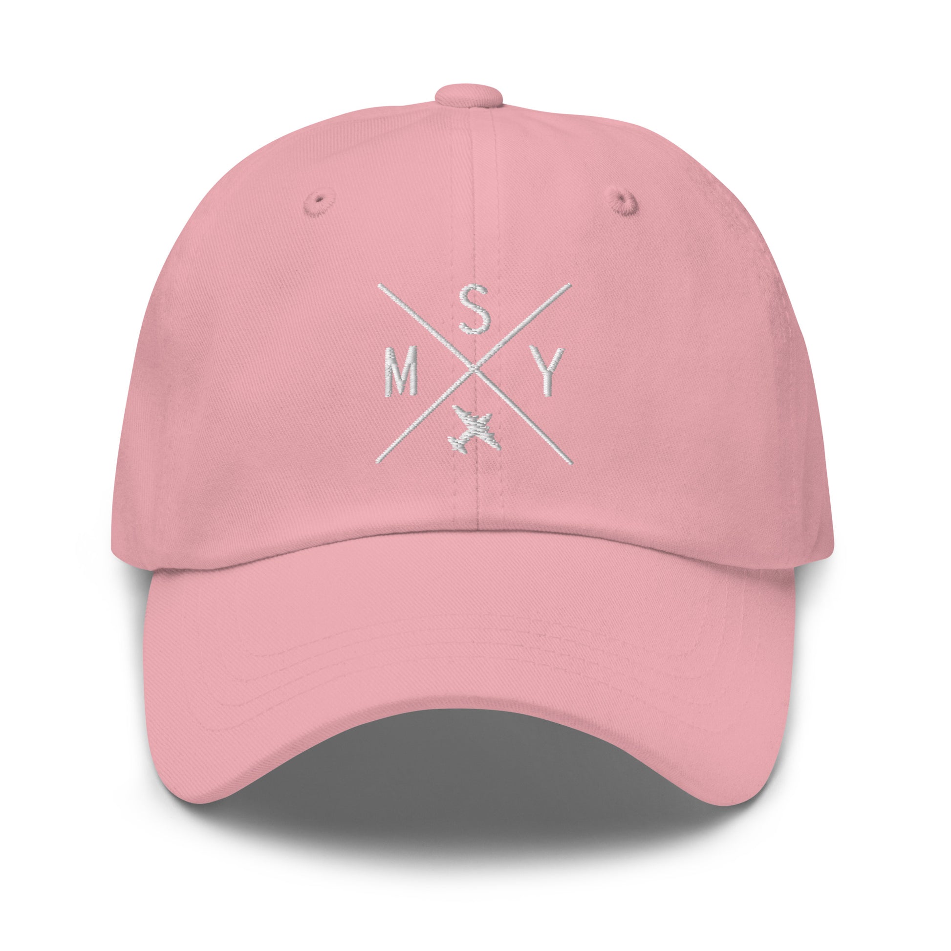 Crossed-X Dad Hat - White • MSY New Orleans • YHM Designs - Image 25