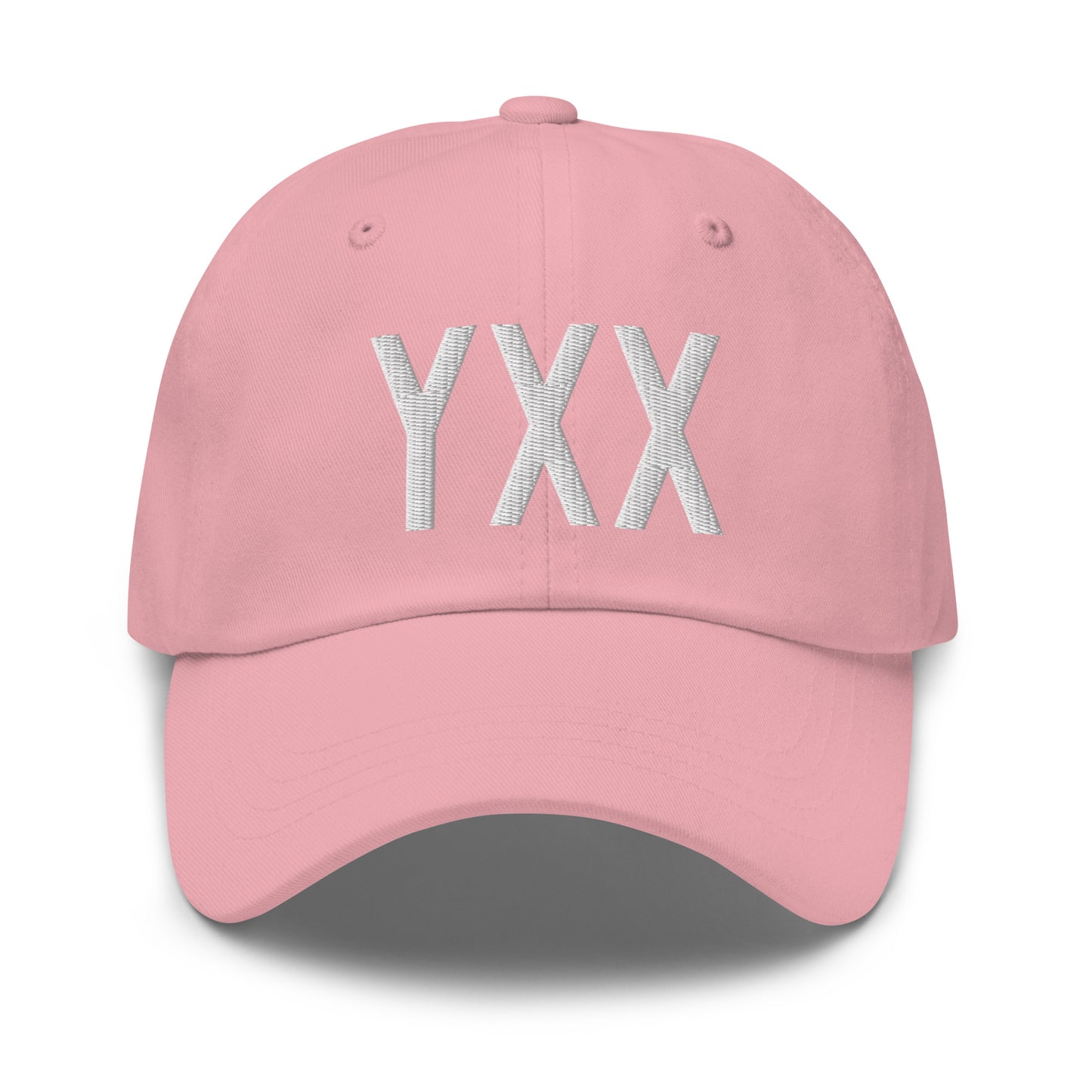 Airport Code Baseball Cap - White • YXX Abbotsford • YHM Designs - Image 25