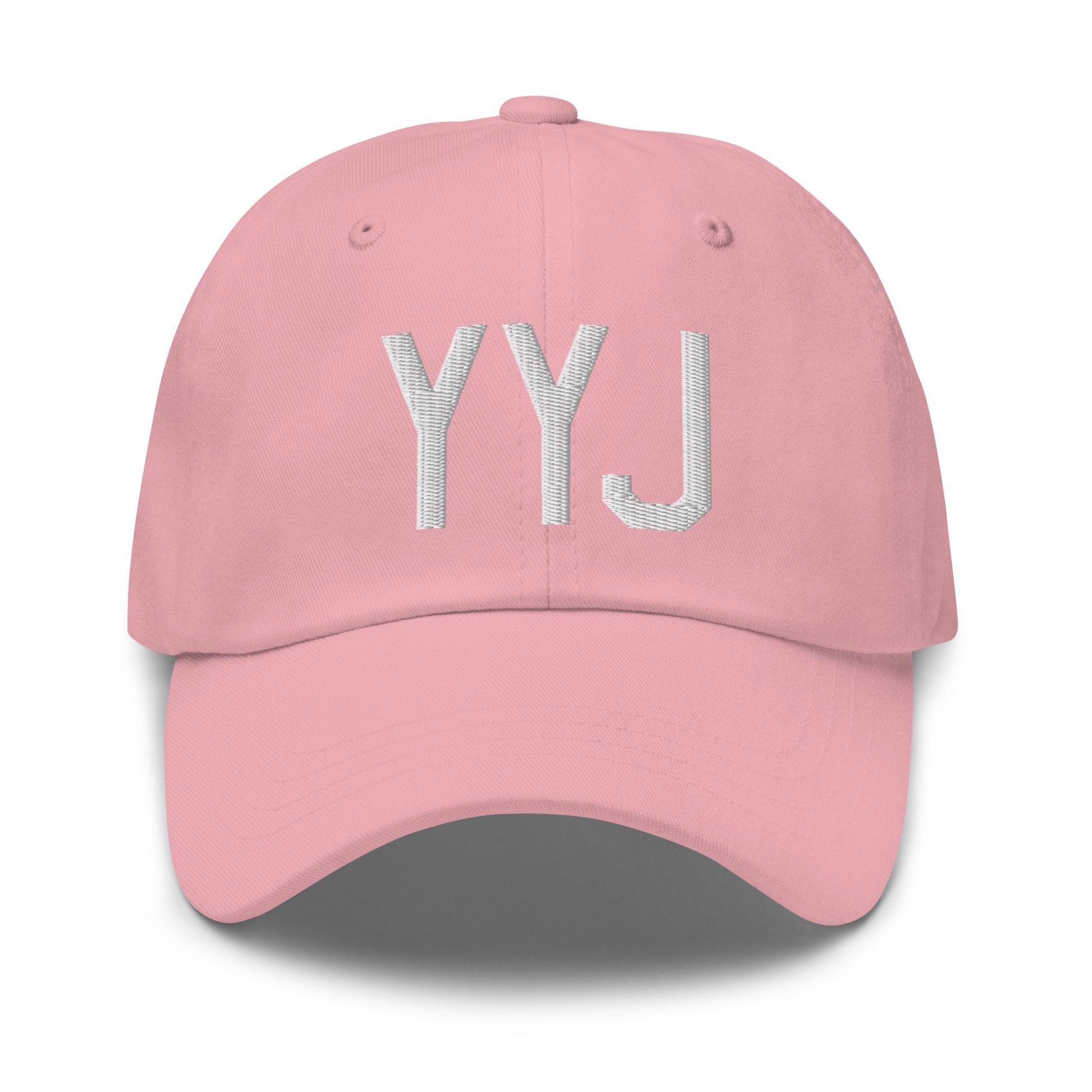 Airport Code Baseball Cap - White • YYJ Victoria • YHM Designs - Image 25