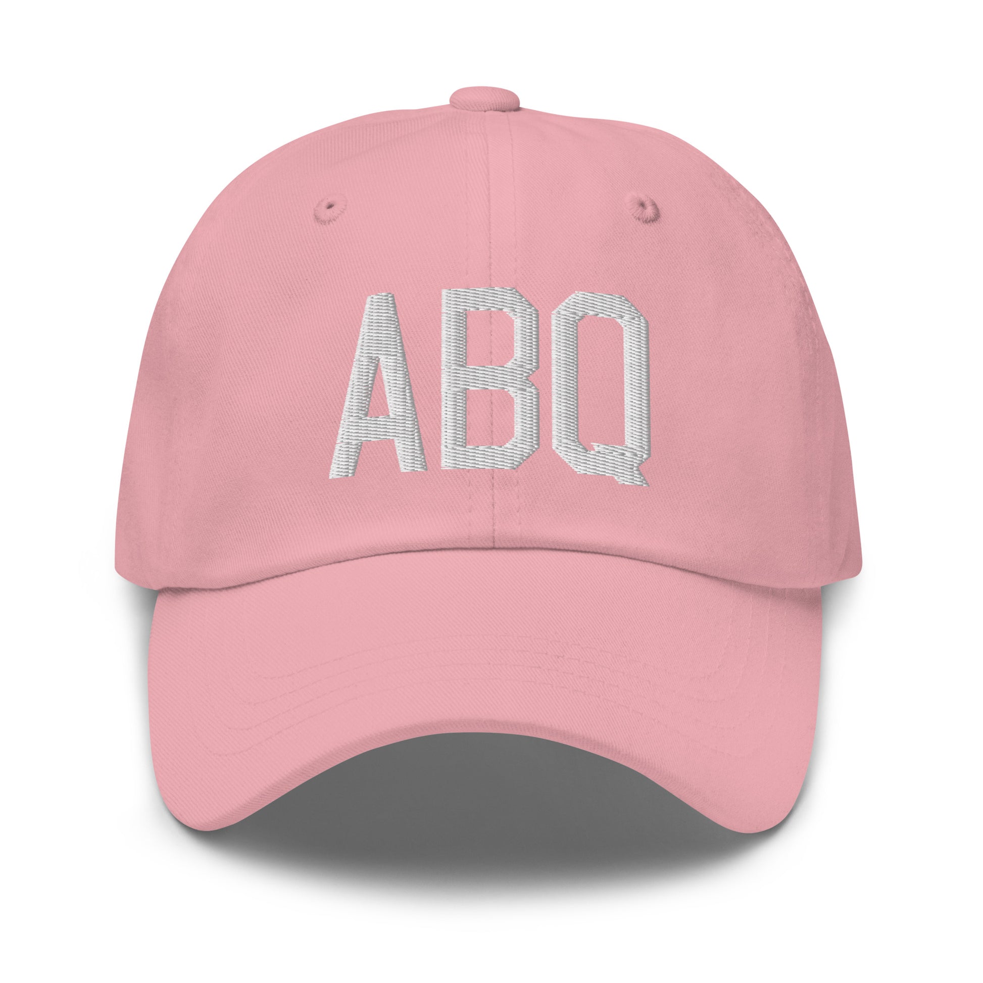 Airport Code Baseball Cap - White • ABQ Albuquerque • YHM Designs - Image 25