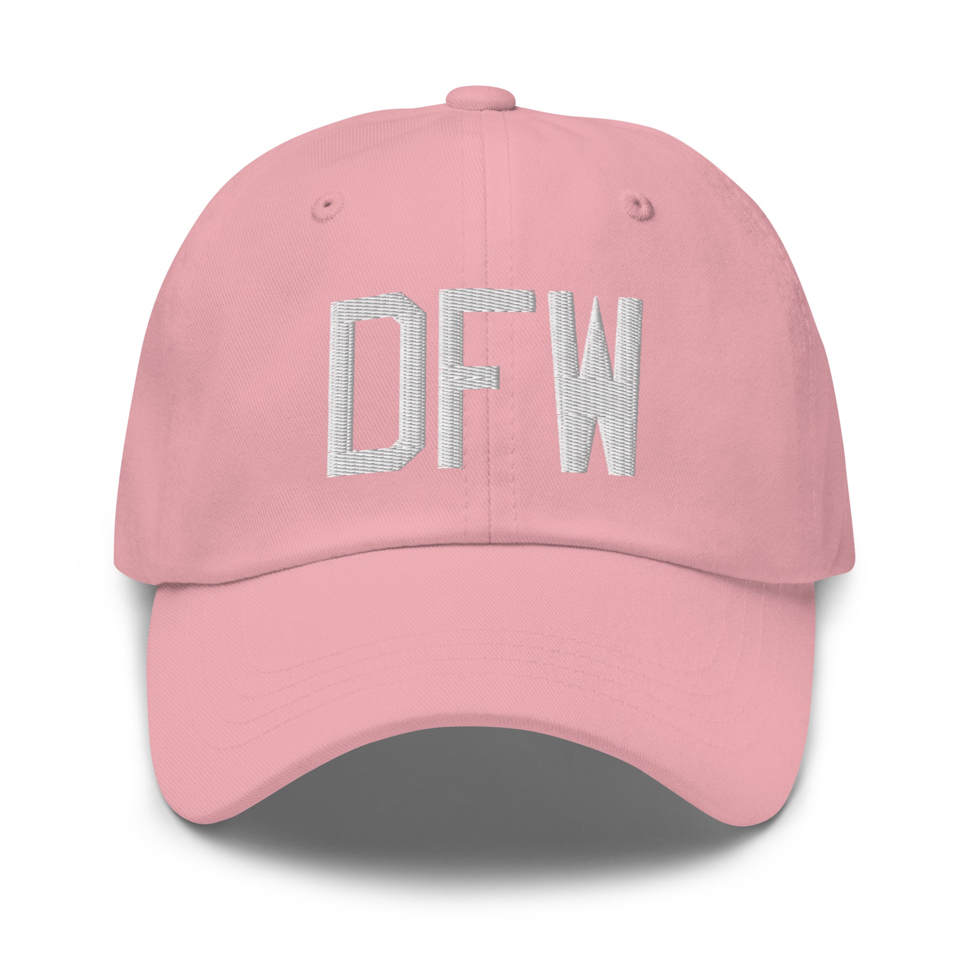 Airport Code Baseball Cap - White • DFW Dallas • YHM Designs - Image 25