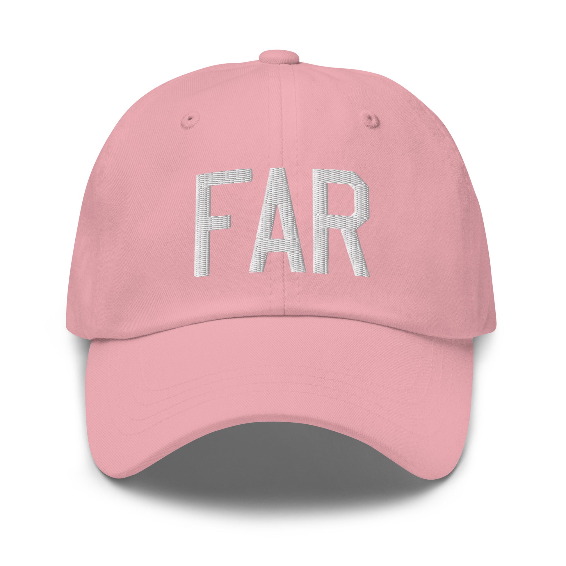 Airport Code Baseball Cap - White • FAR Fargo • YHM Designs - Image 25