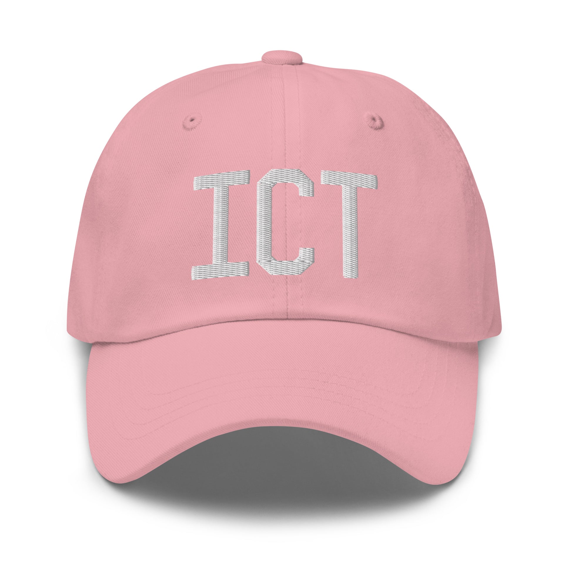 Airport Code Baseball Cap - White • ICT Wichita • YHM Designs - Image 25