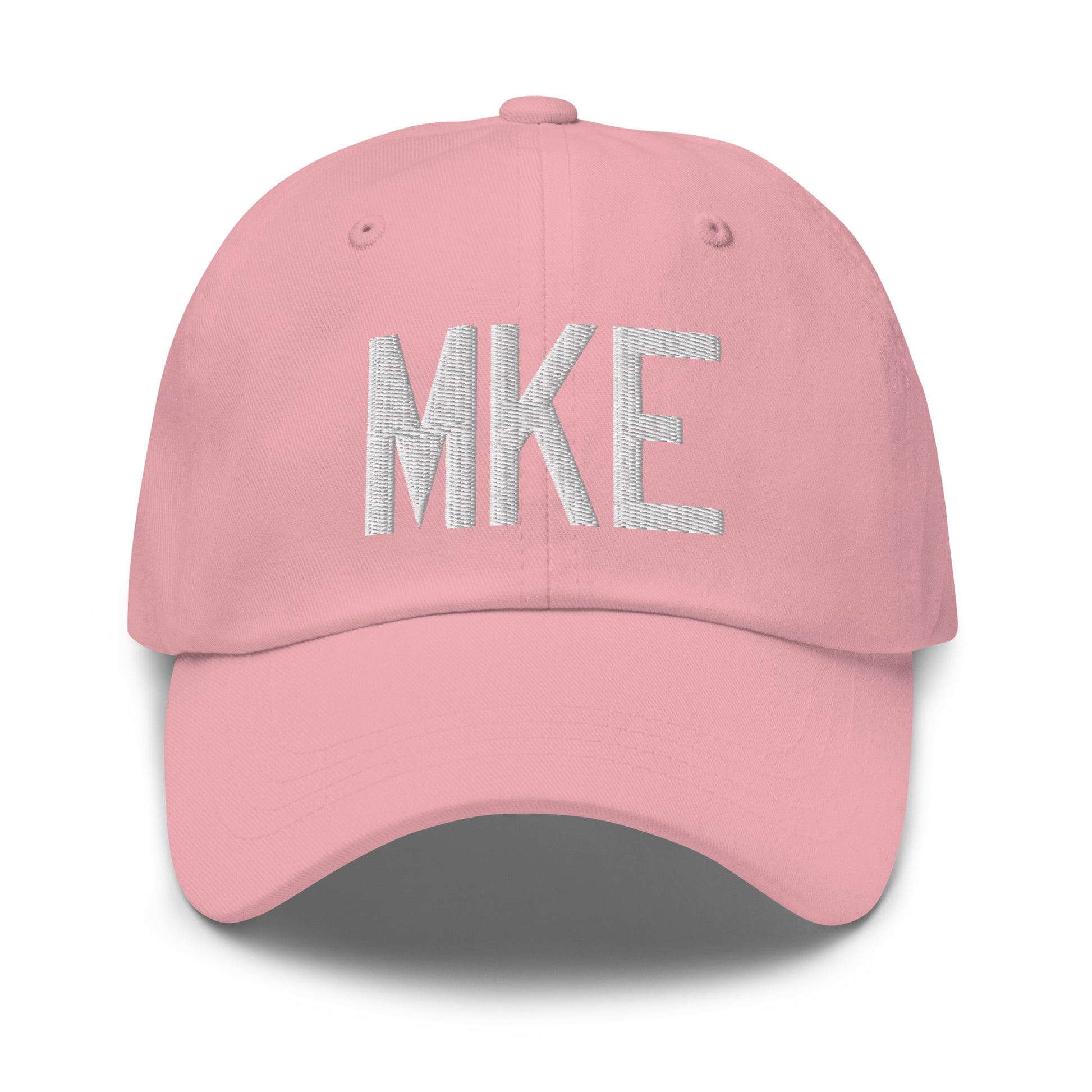 Airport Code Baseball Cap - White • MKE Milwaukee • YHM Designs - Image 25