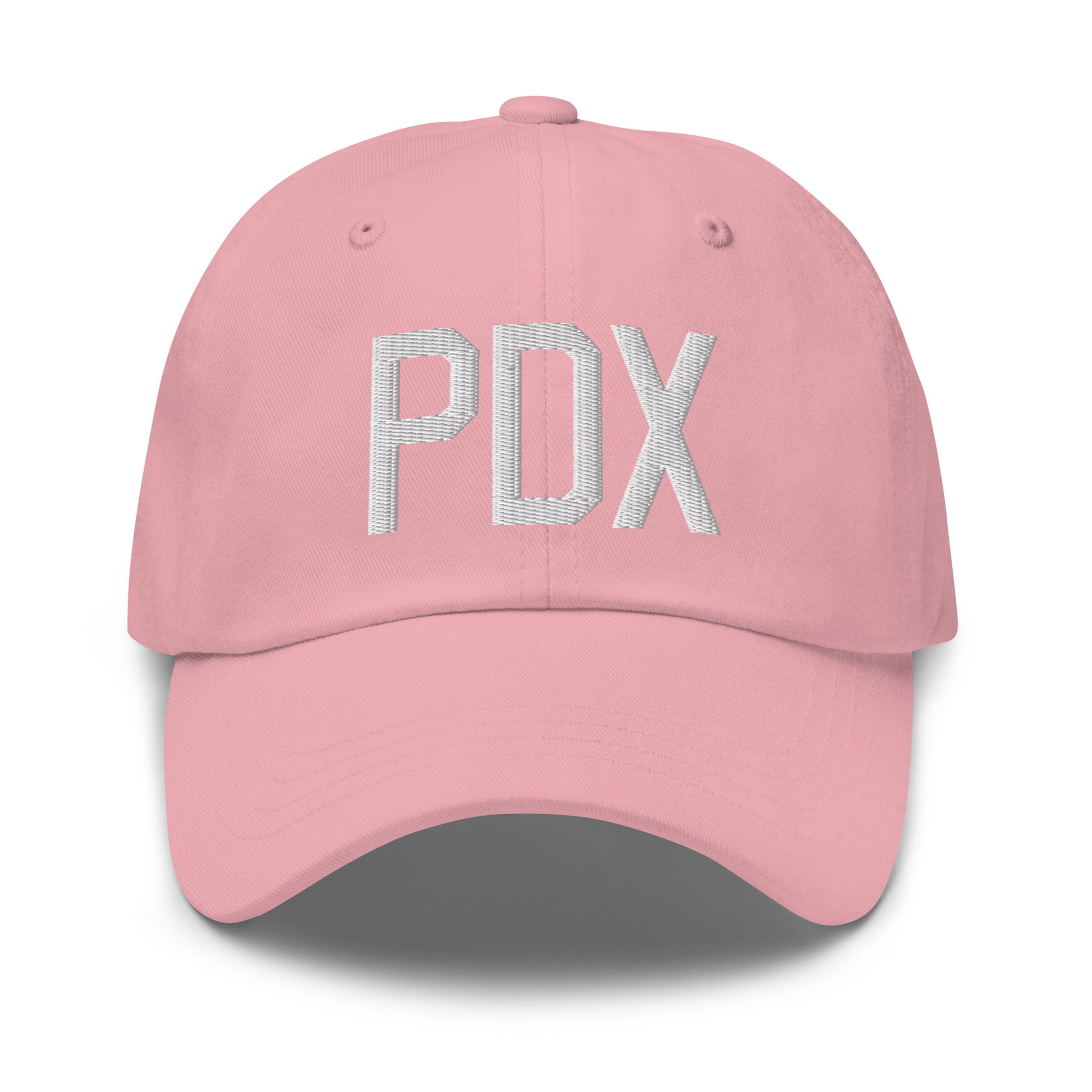 Airport Code Baseball Cap - White • PDX Portland • YHM Designs - Image 25
