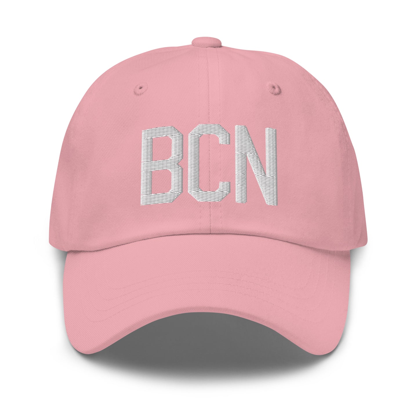 Airport Code Baseball Cap - White • BCN Barcelona • YHM Designs - Image 25