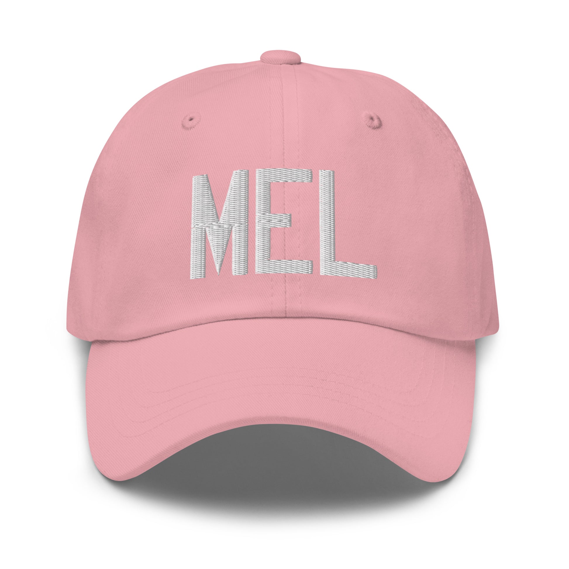 Airport Code Baseball Cap - White • MEL Melbourne • YHM Designs - Image 25
