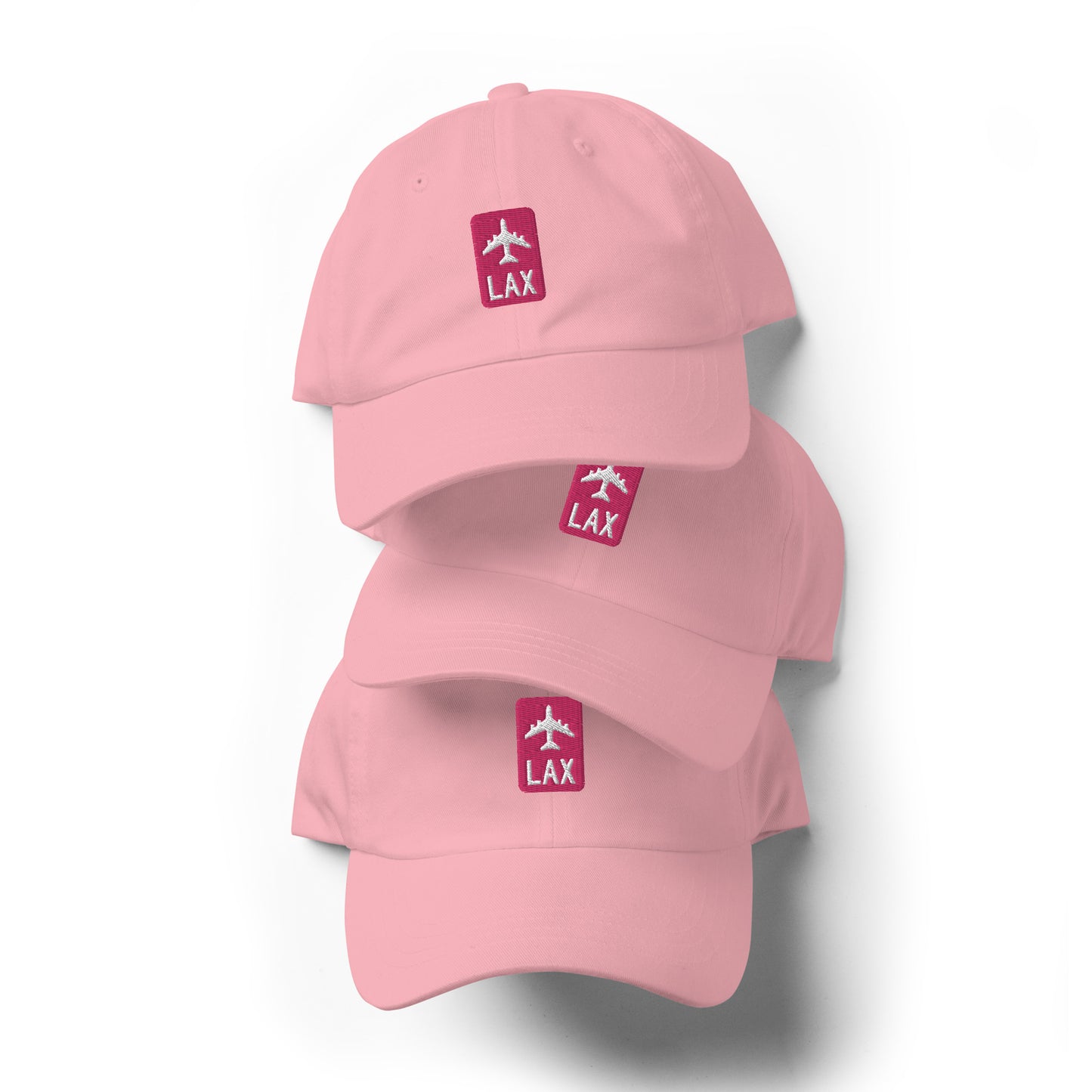 Jetliner Baseball Cap • Pink • LAX Los Angeles • YHM Designs - Image 02
