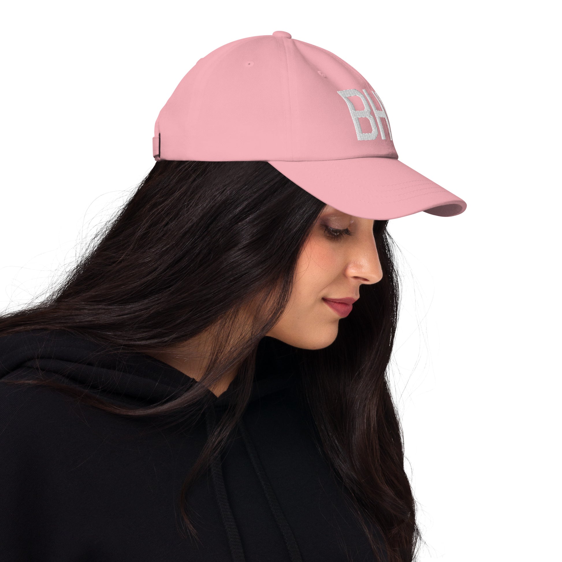 Airport Code Baseball Cap - White • BHM Birmingham • YHM Designs - Image 11