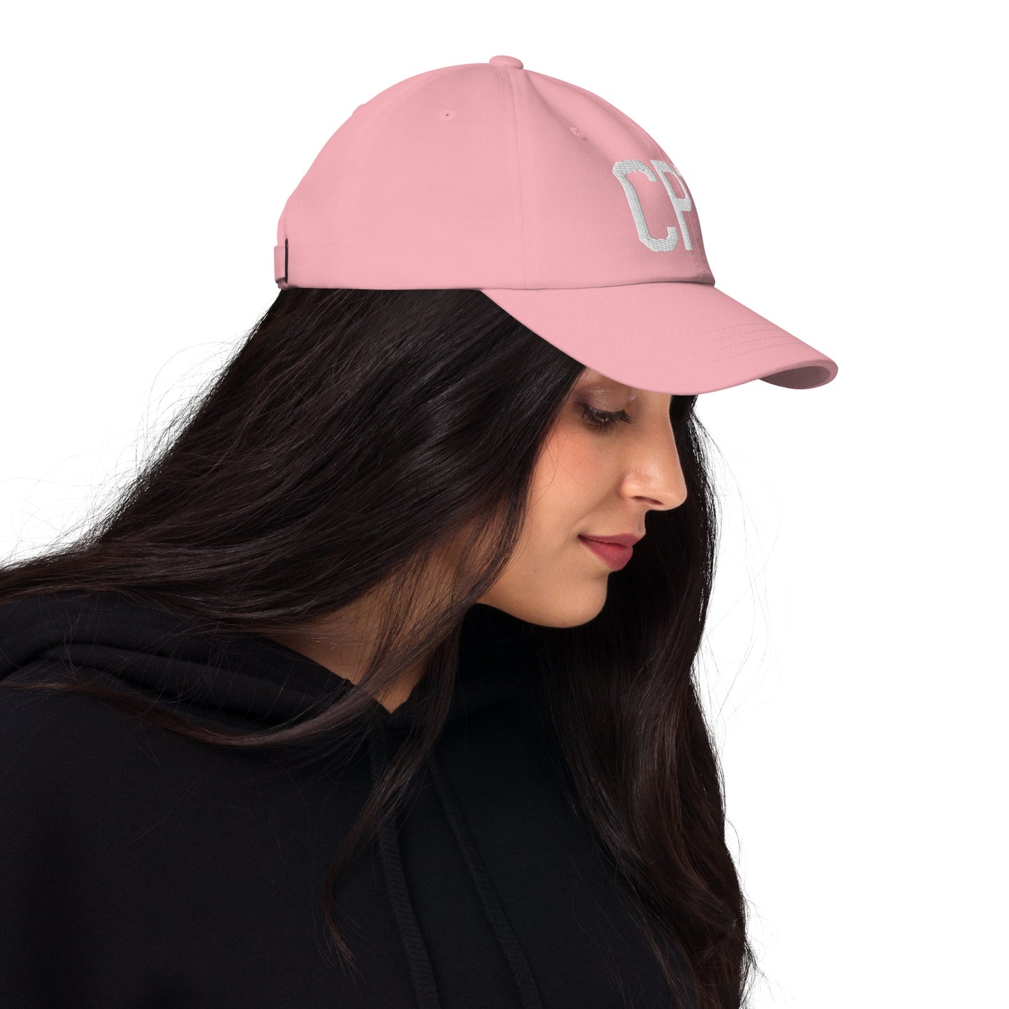 Airport Code Baseball Cap - White • CPT Cape Town • YHM Designs - Image 11