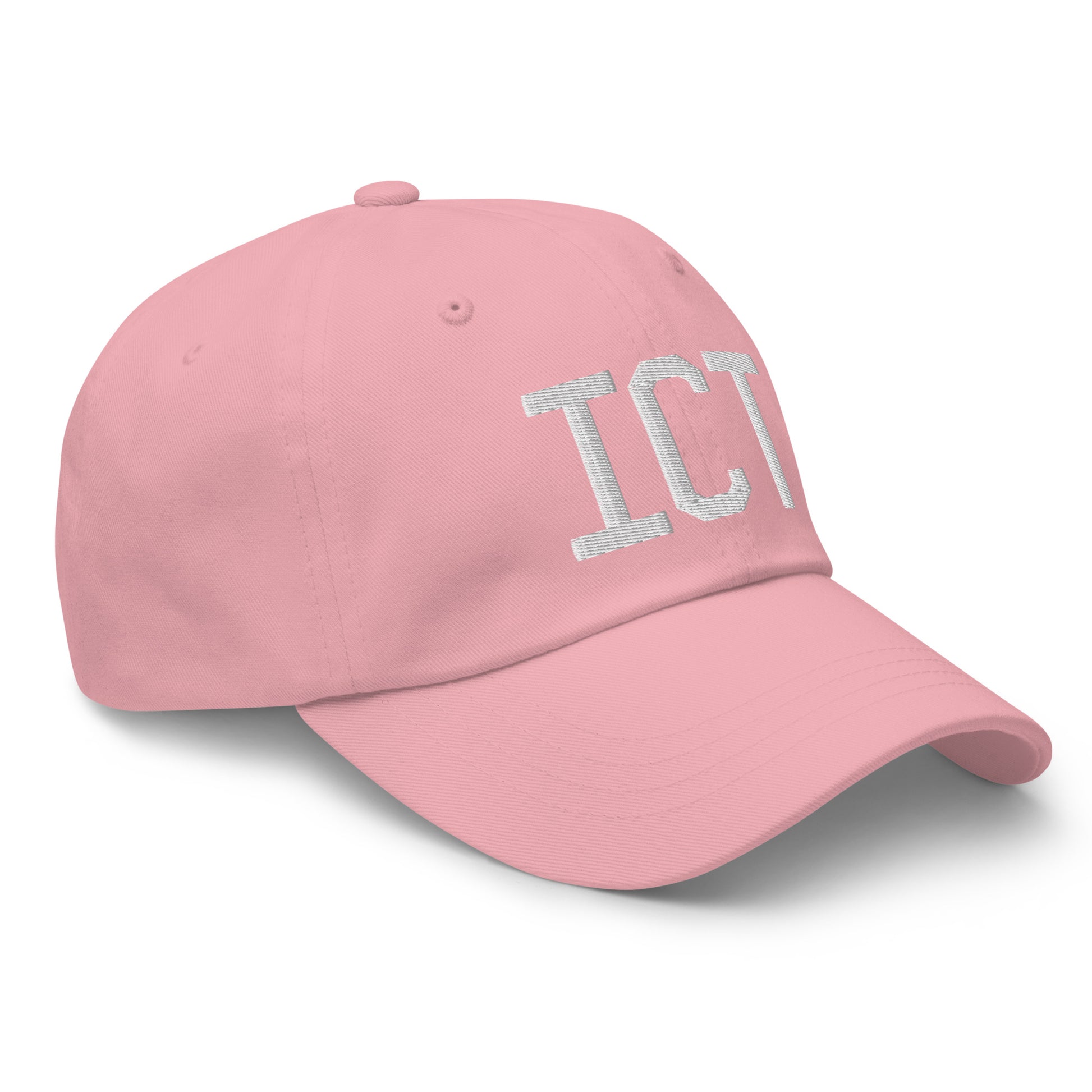 Airport Code Baseball Cap - White • ICT Wichita • YHM Designs - Image 26