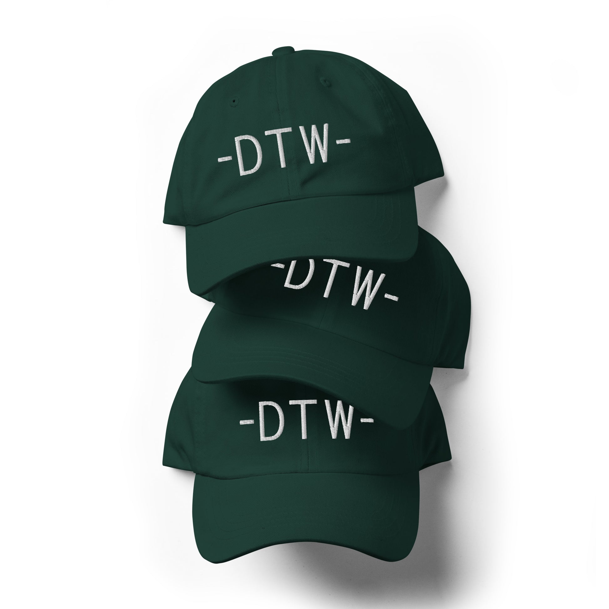 Souvenir Baseball Cap - White • DTW Detroit • YHM Designs - Image 05