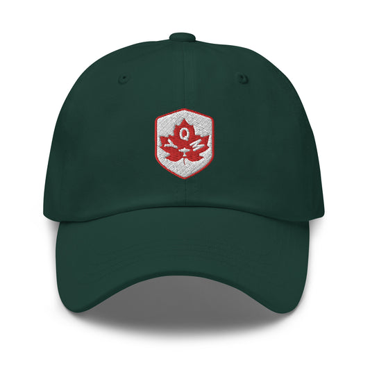 Maple Leaf Baseball Cap - Red/White • YQM Moncton • YHM Designs - Image 02