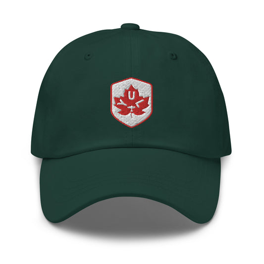 Maple Leaf Baseball Cap - Red/White • YUL Montreal • YHM Designs - Image 02