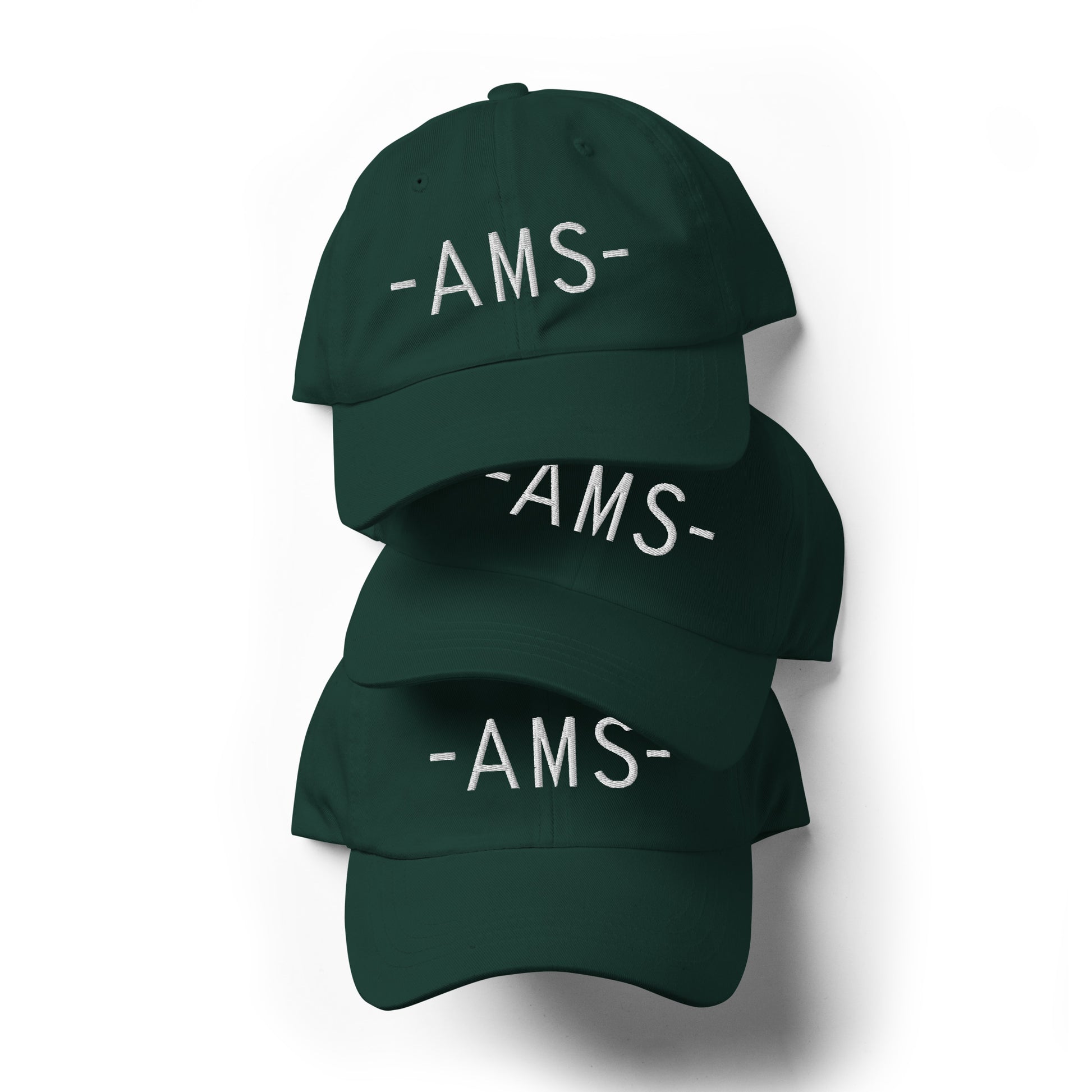 Souvenir Baseball Cap - White • AMS Amsterdam • YHM Designs - Image 05