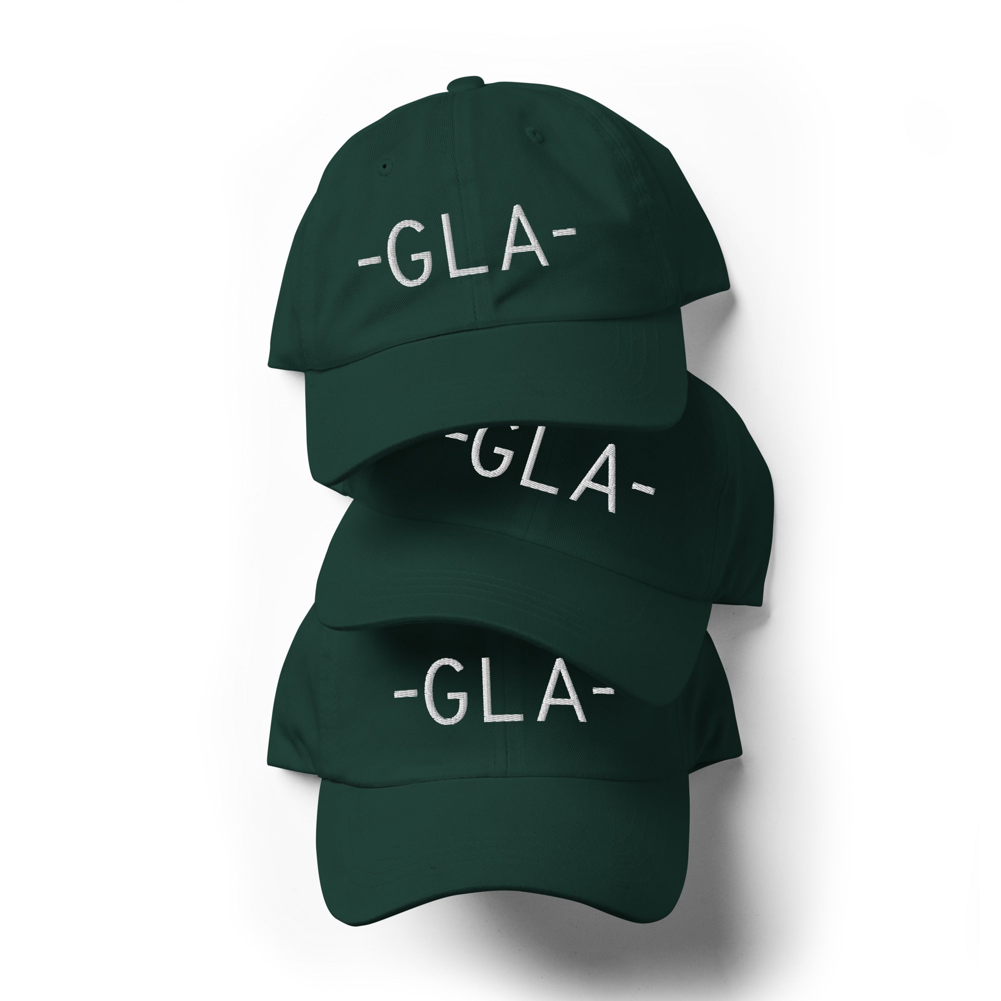Souvenir Baseball Cap White GLA Glasgow YHM Designs Navy