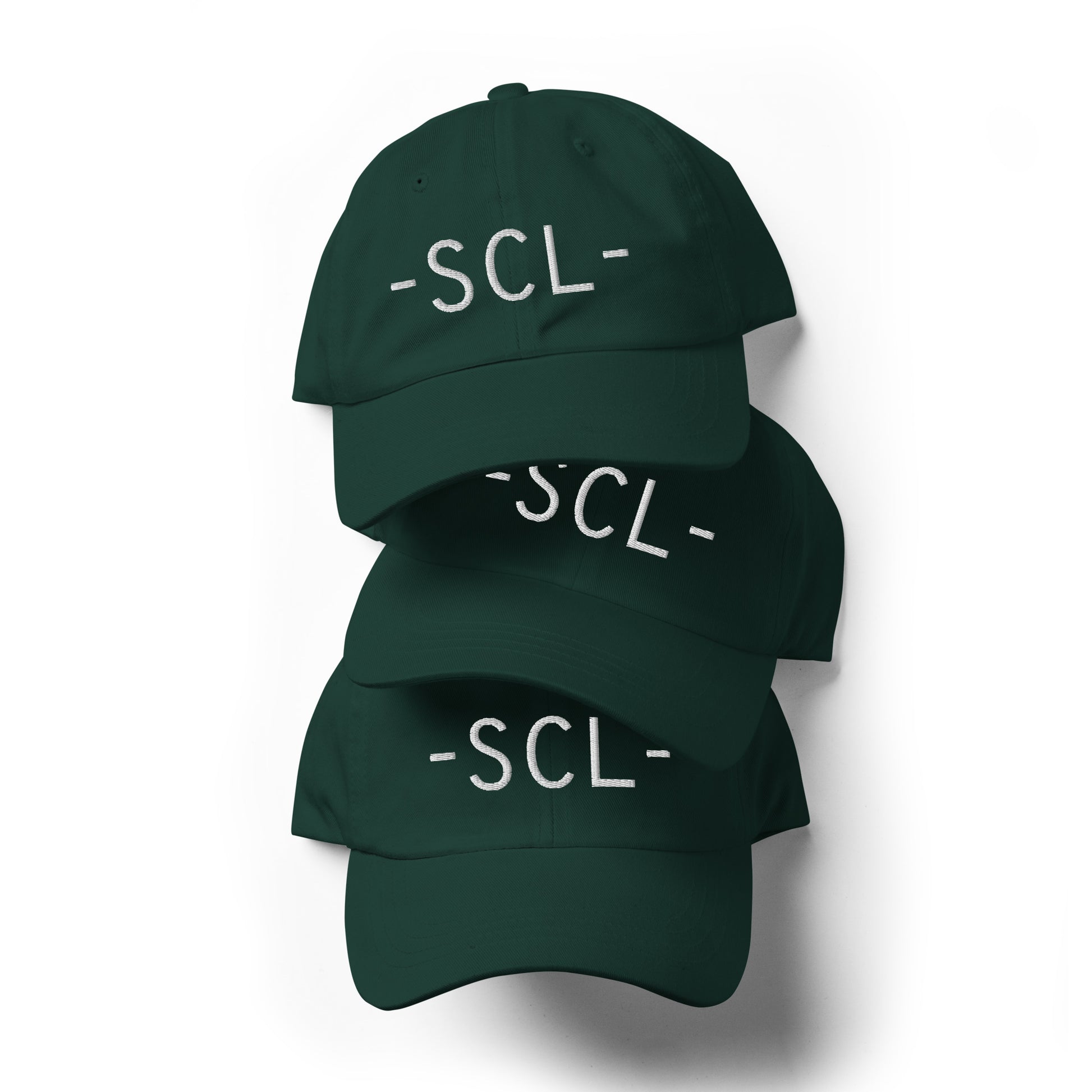 Souvenir Baseball Cap - White • SCL Santiago • YHM Designs - Image 05